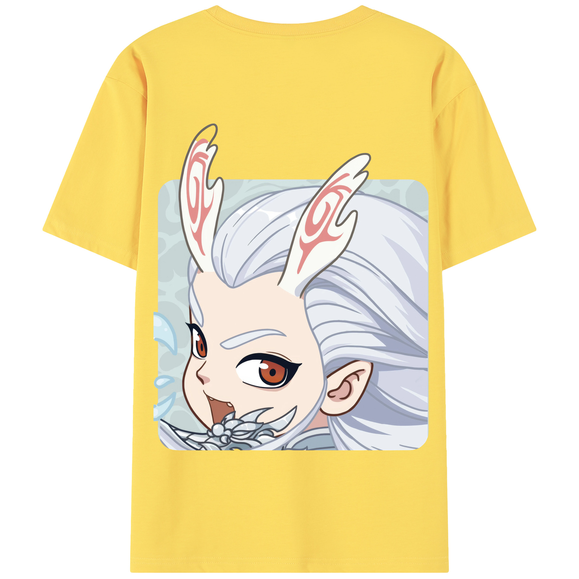 （画像用） Ne Zha 2 ナタ 魔童の大暴れ 綿100％半袖Tシャツ（背面プリント）
