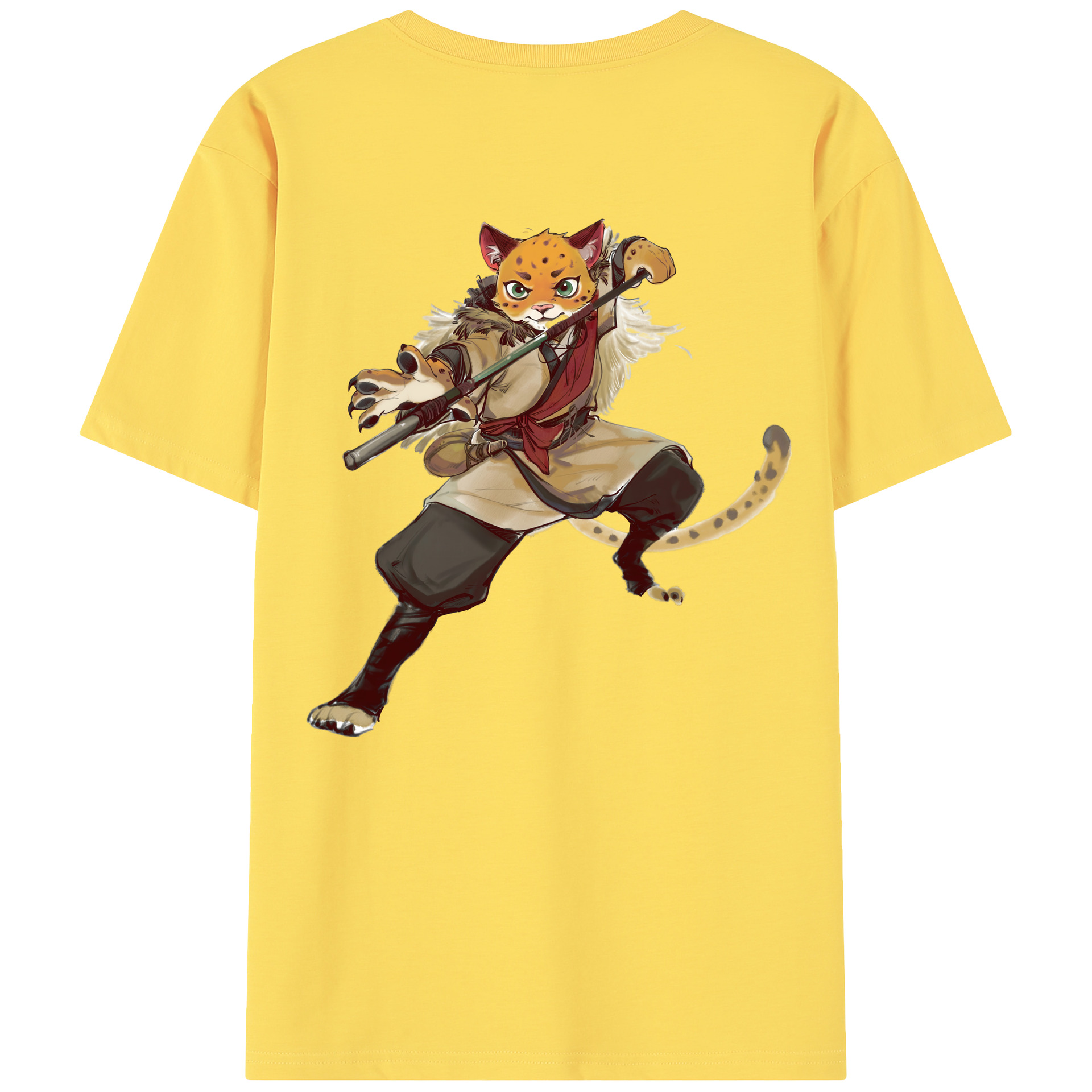 （画像用） Ne Zha 2 ナタ 魔童の大暴れ 綿100％半袖Tシャツ（背面プリント）