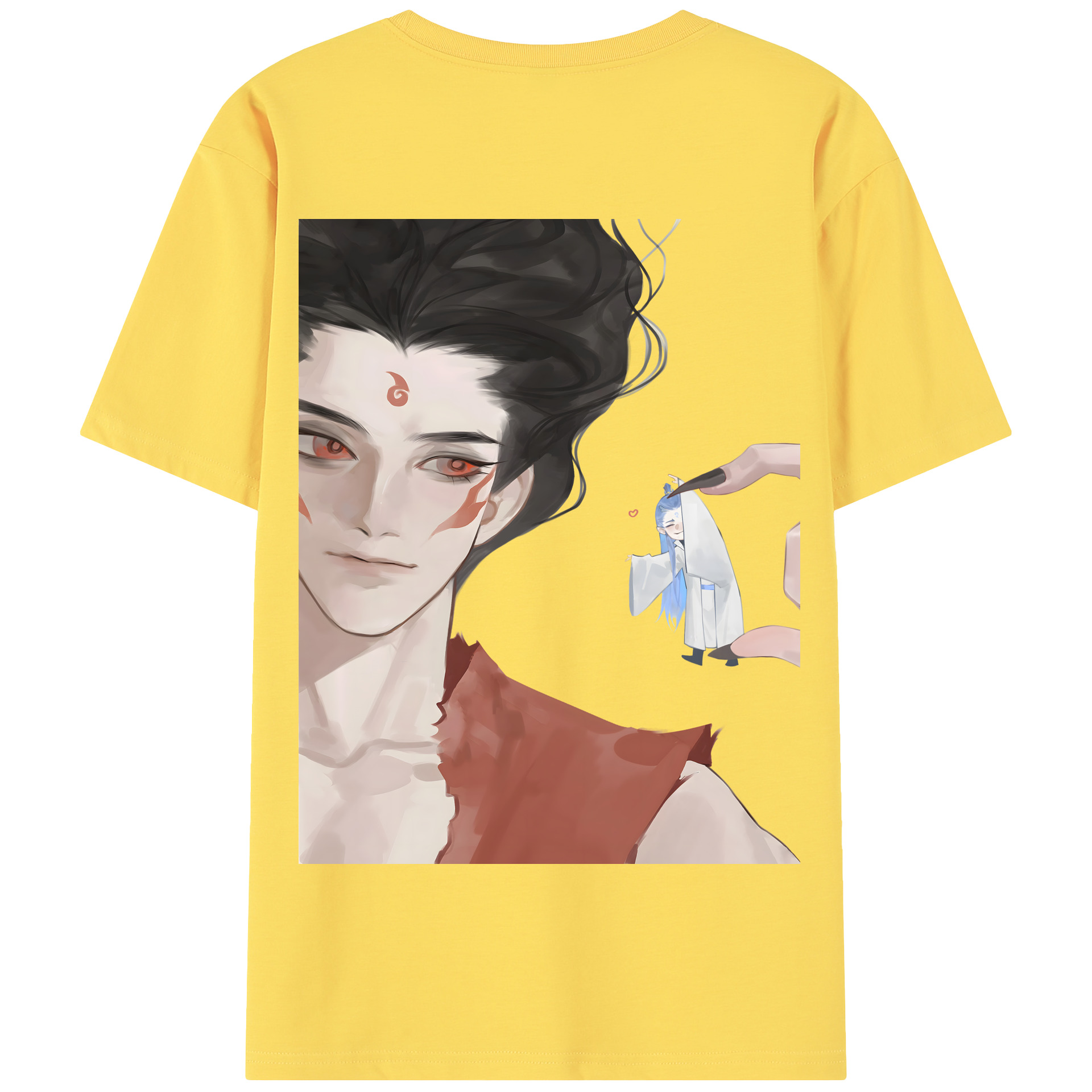 （画像用） Ne Zha 2 ナタ 魔童の大暴れ 綿100％半袖Tシャツ（背面プリント）