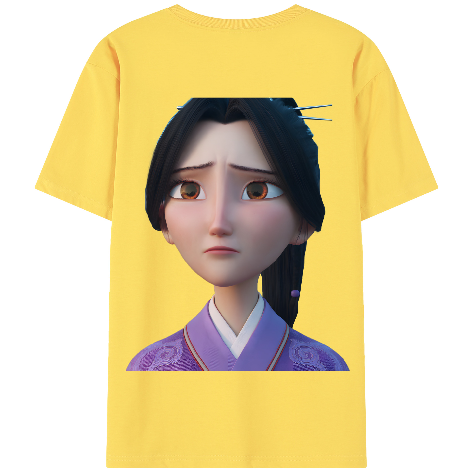 （画像用） Ne Zha 2 ナタ 魔童の大暴れ 綿100％半袖Tシャツ（背面プリント）