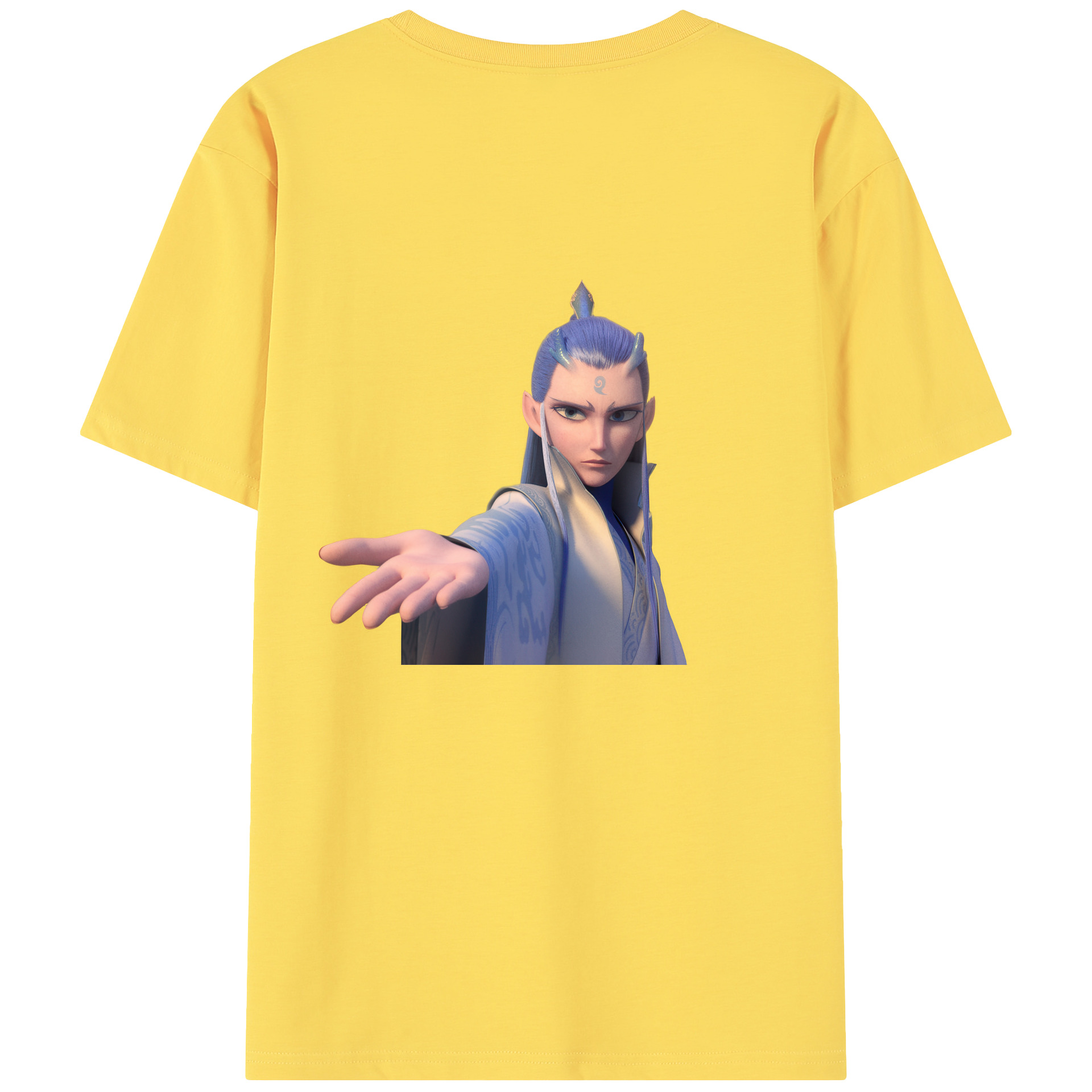 （画像用） Ne Zha 2 ナタ 魔童の大暴れ 綿100％半袖Tシャツ（背面プリント）