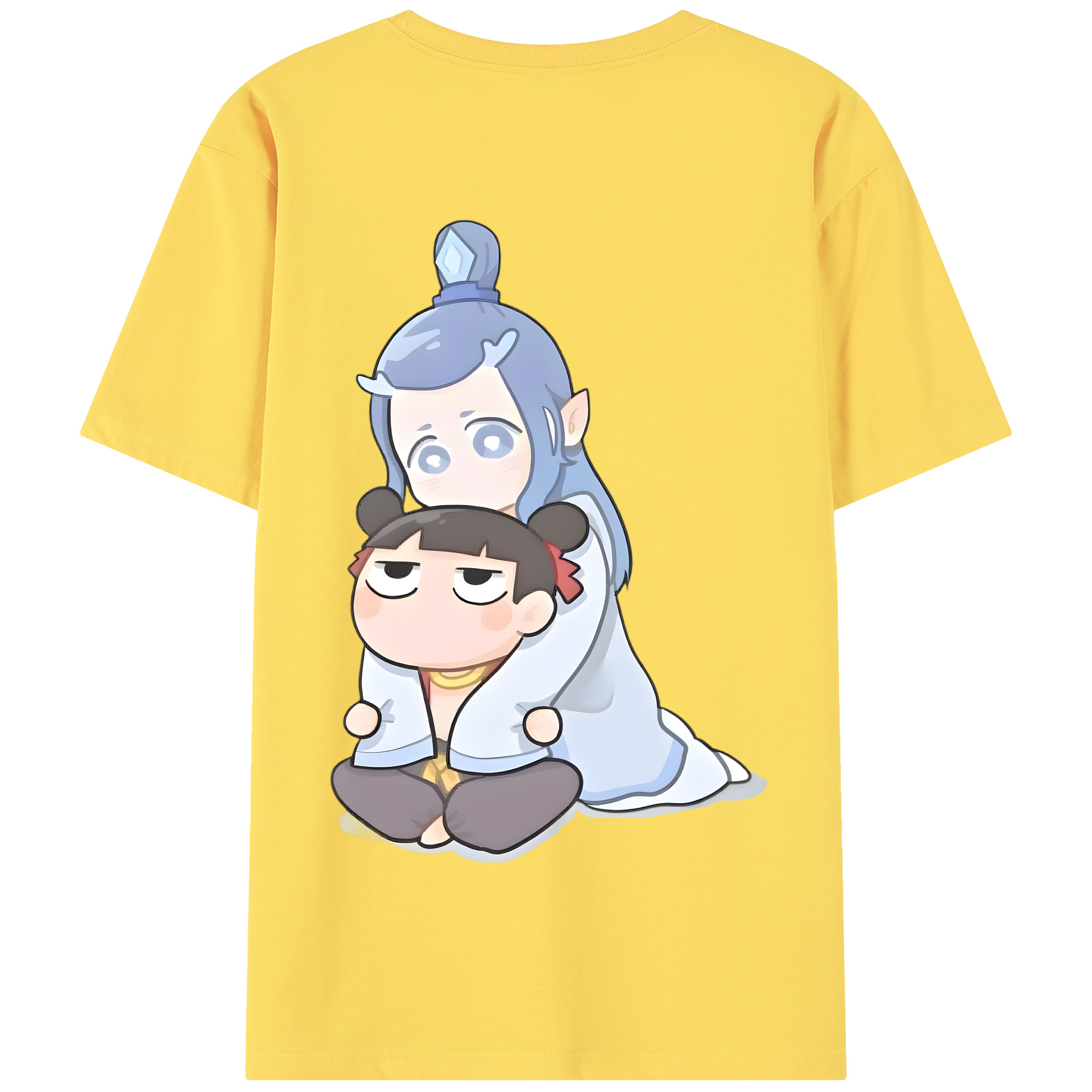 （画像用） Ne Zha 2 ナタ 魔童の大暴れ 綿100％半袖Tシャツ（背面プリント）
