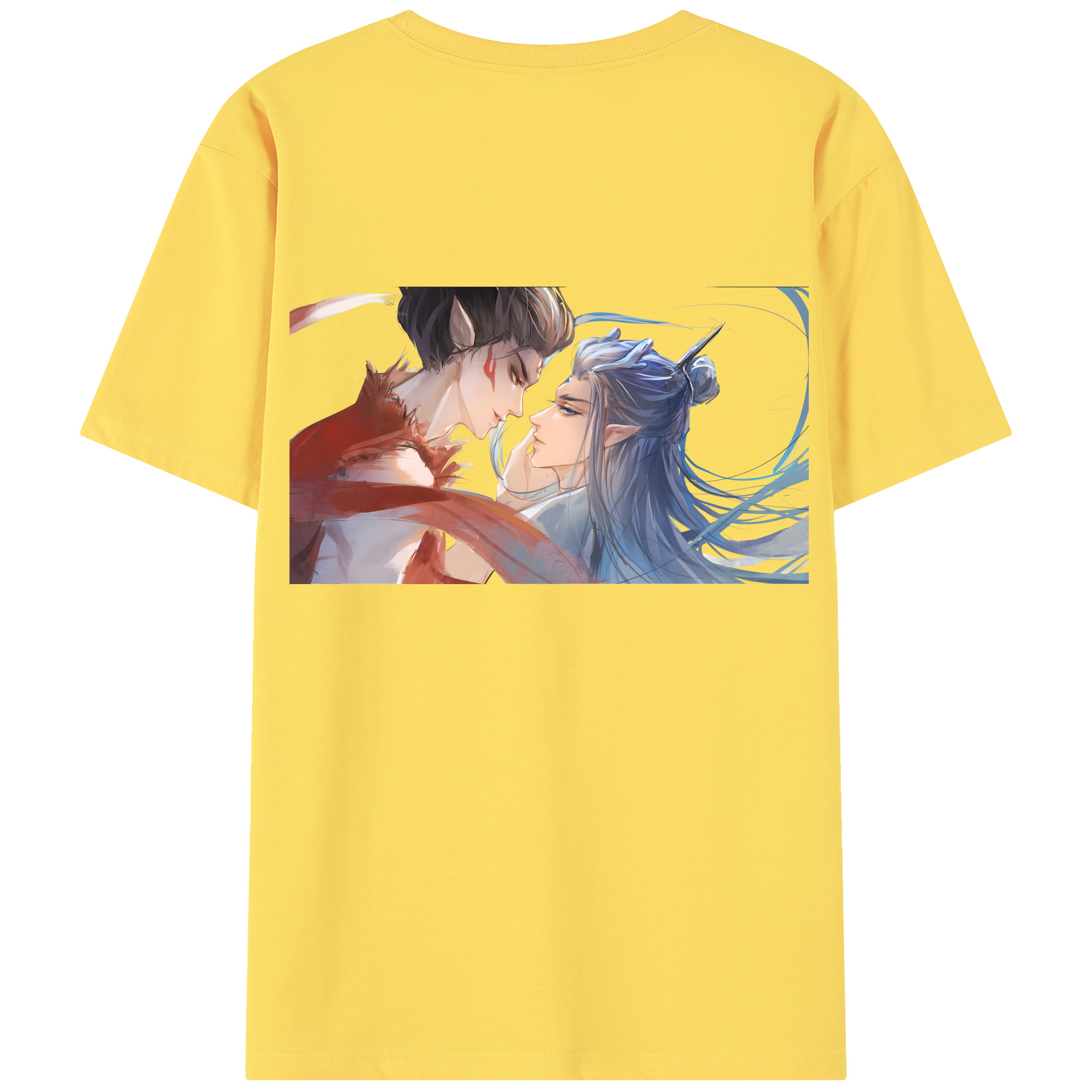 （画像用） Ne Zha 2 ナタ 魔童の大暴れ 綿100％半袖Tシャツ（背面プリント）