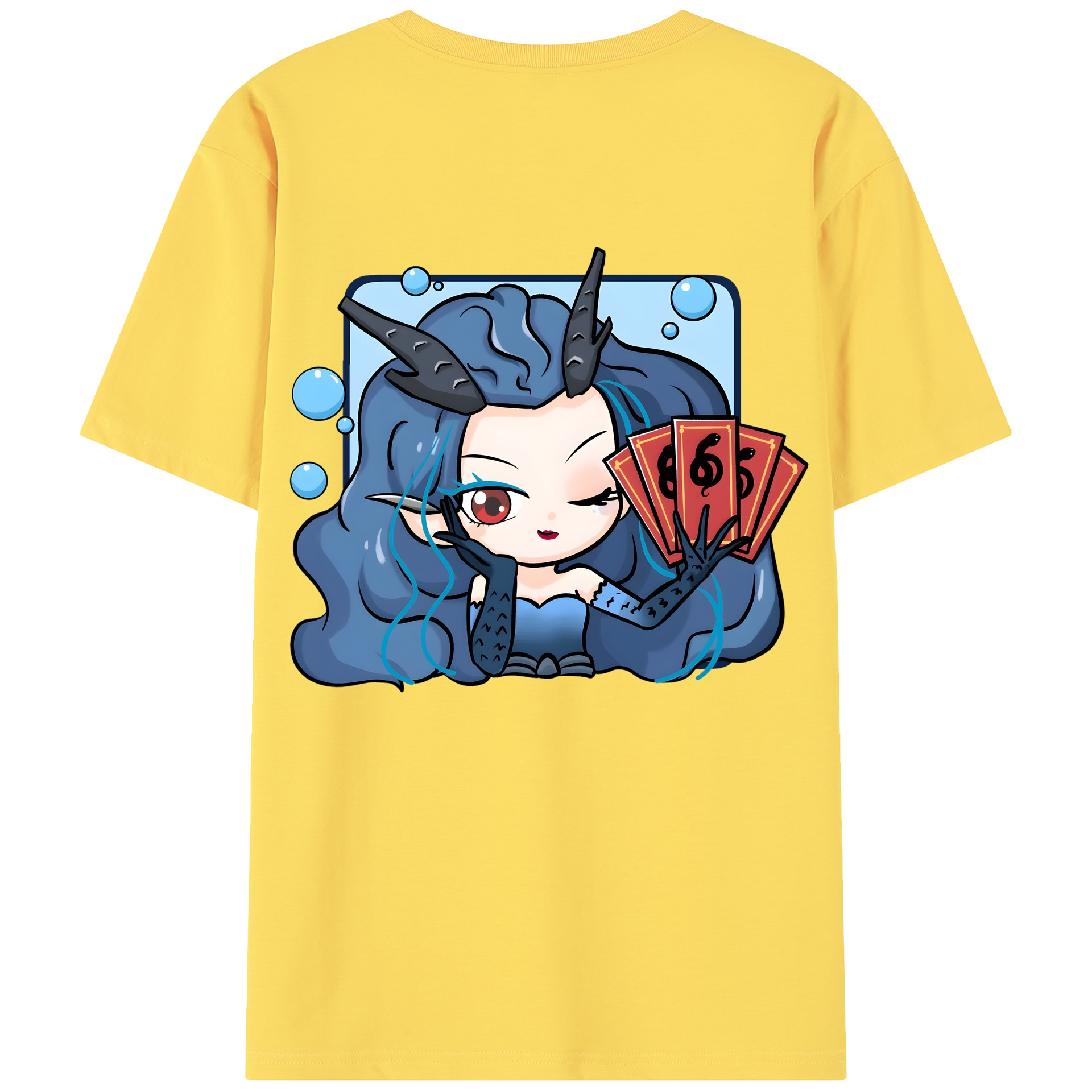 （画像用） Ne Zha 2 ナタ 魔童の大暴れ 綿100％半袖Tシャツ（背面プリント）