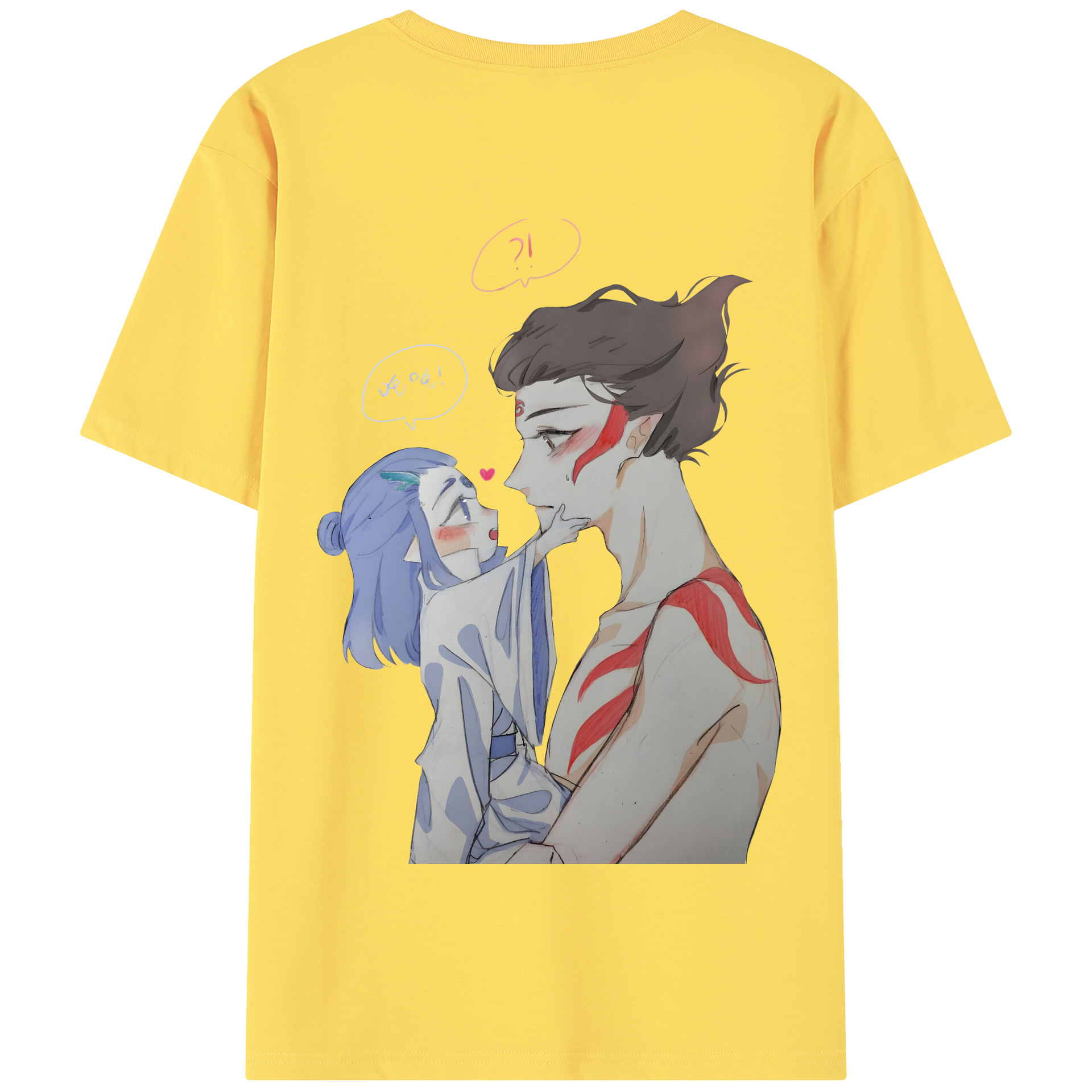 （画像用） Ne Zha 2 ナタ 魔童の大暴れ 綿100％半袖Tシャツ（背面プリント）