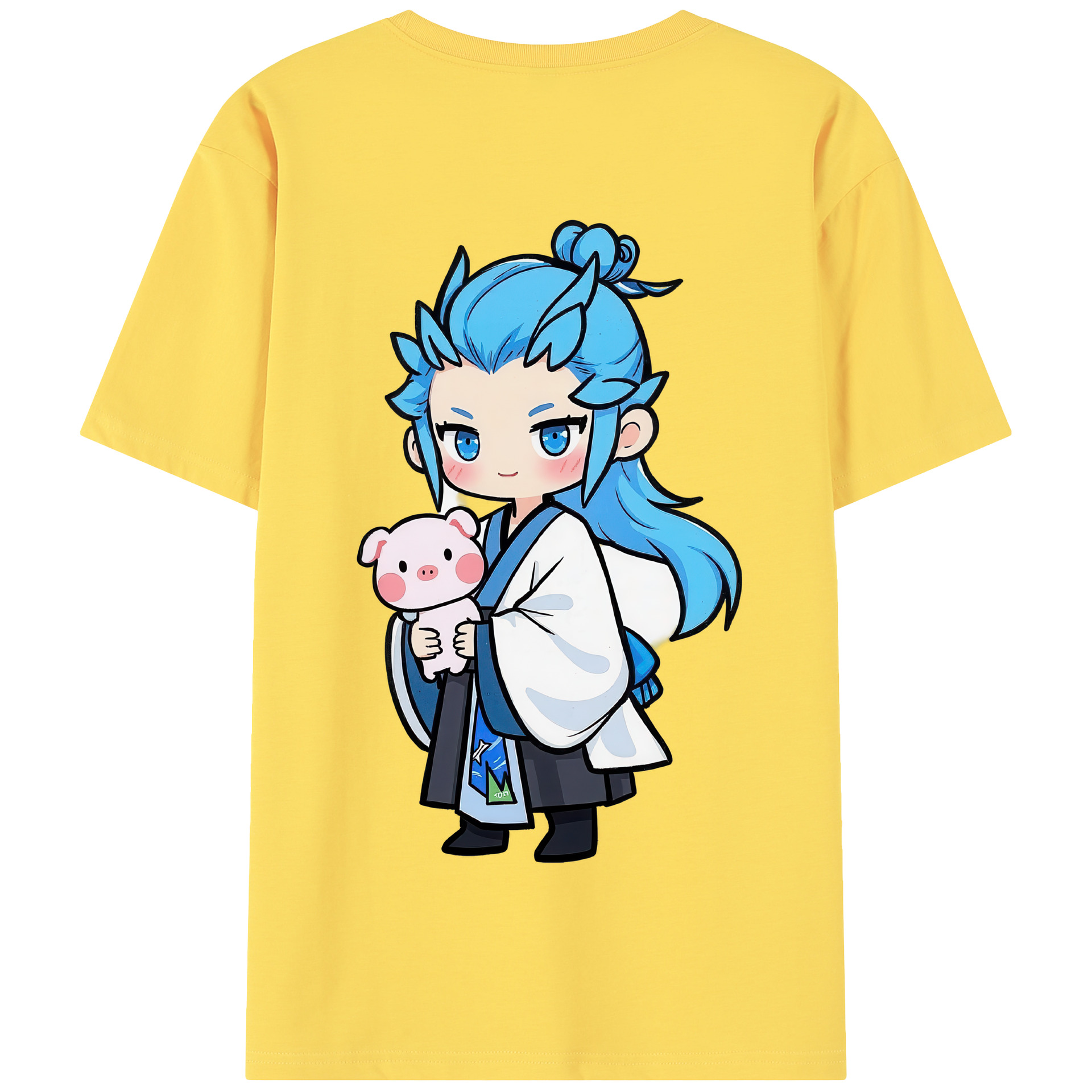 （画像用） Ne Zha 2 ナタ 魔童の大暴れ 綿100％半袖Tシャツ（背面プリント）