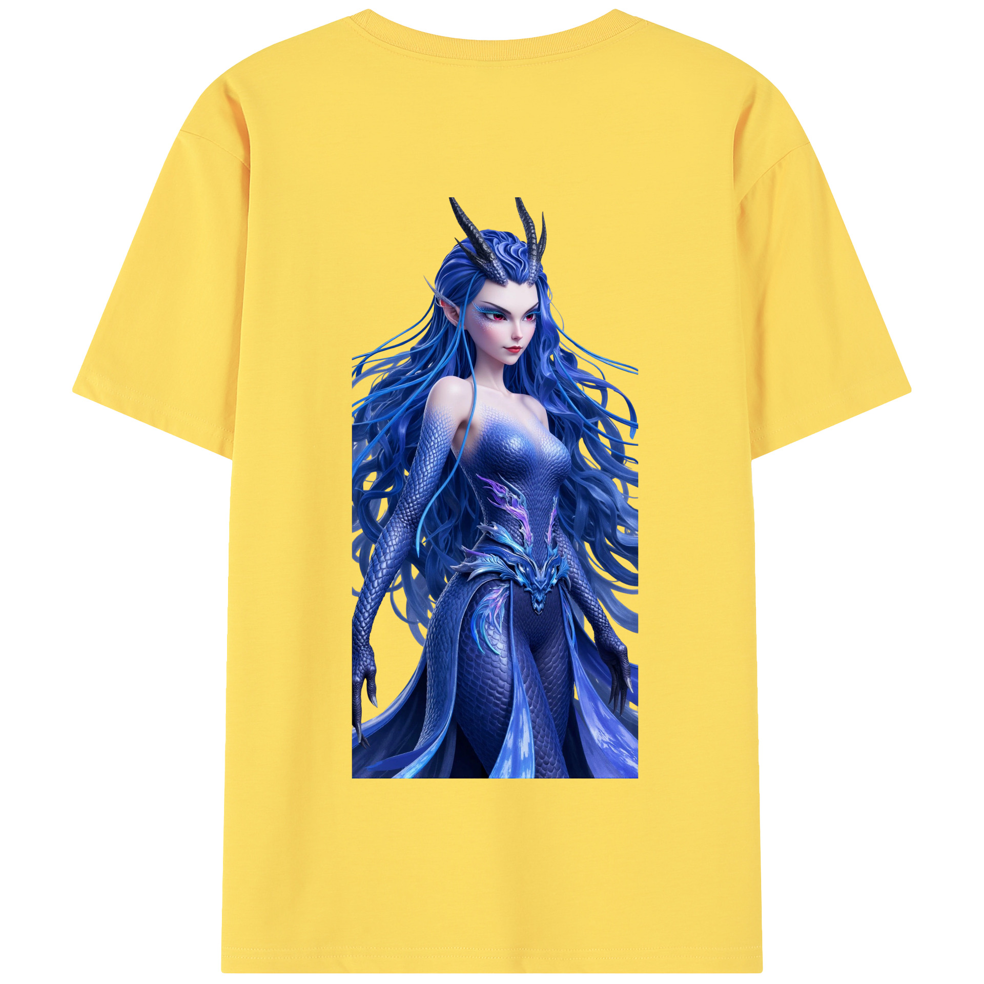 （画像用） Ne Zha 2 ナタ 魔童の大暴れ 綿100％半袖Tシャツ（背面プリント）