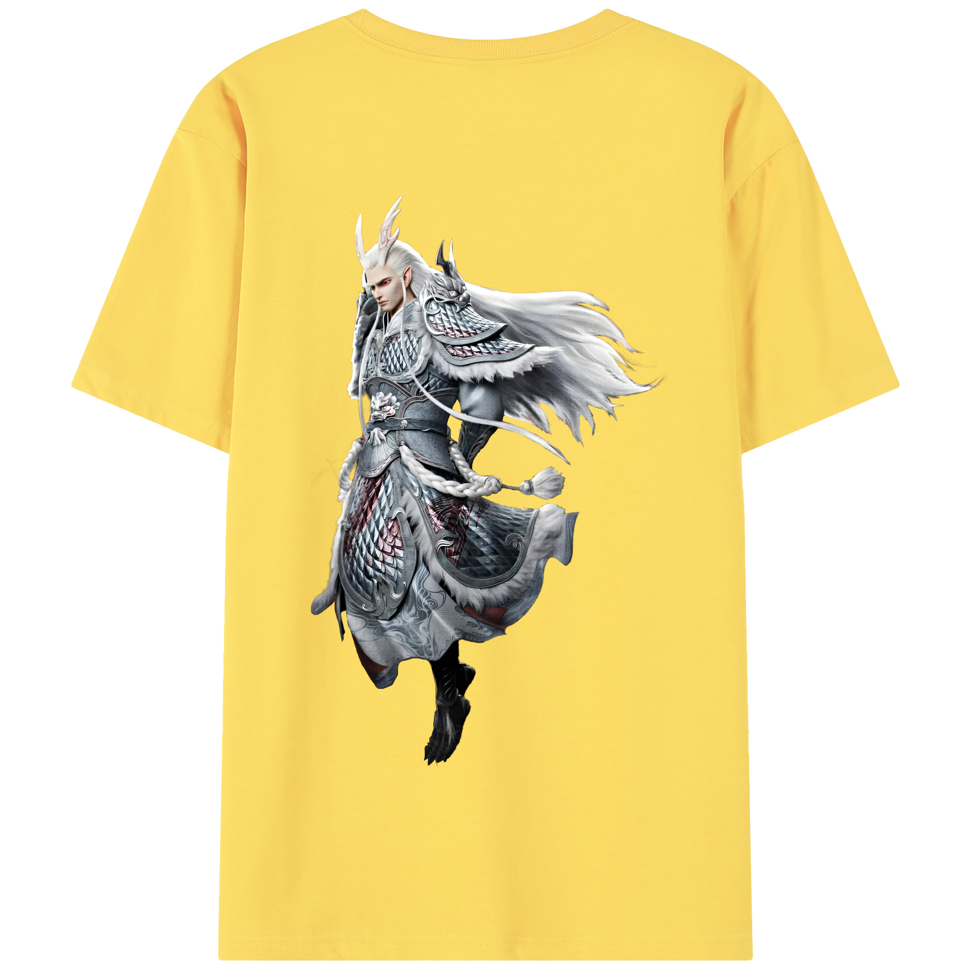 （画像用） Ne Zha 2 ナタ 魔童の大暴れ 綿100％半袖Tシャツ（背面プリント）