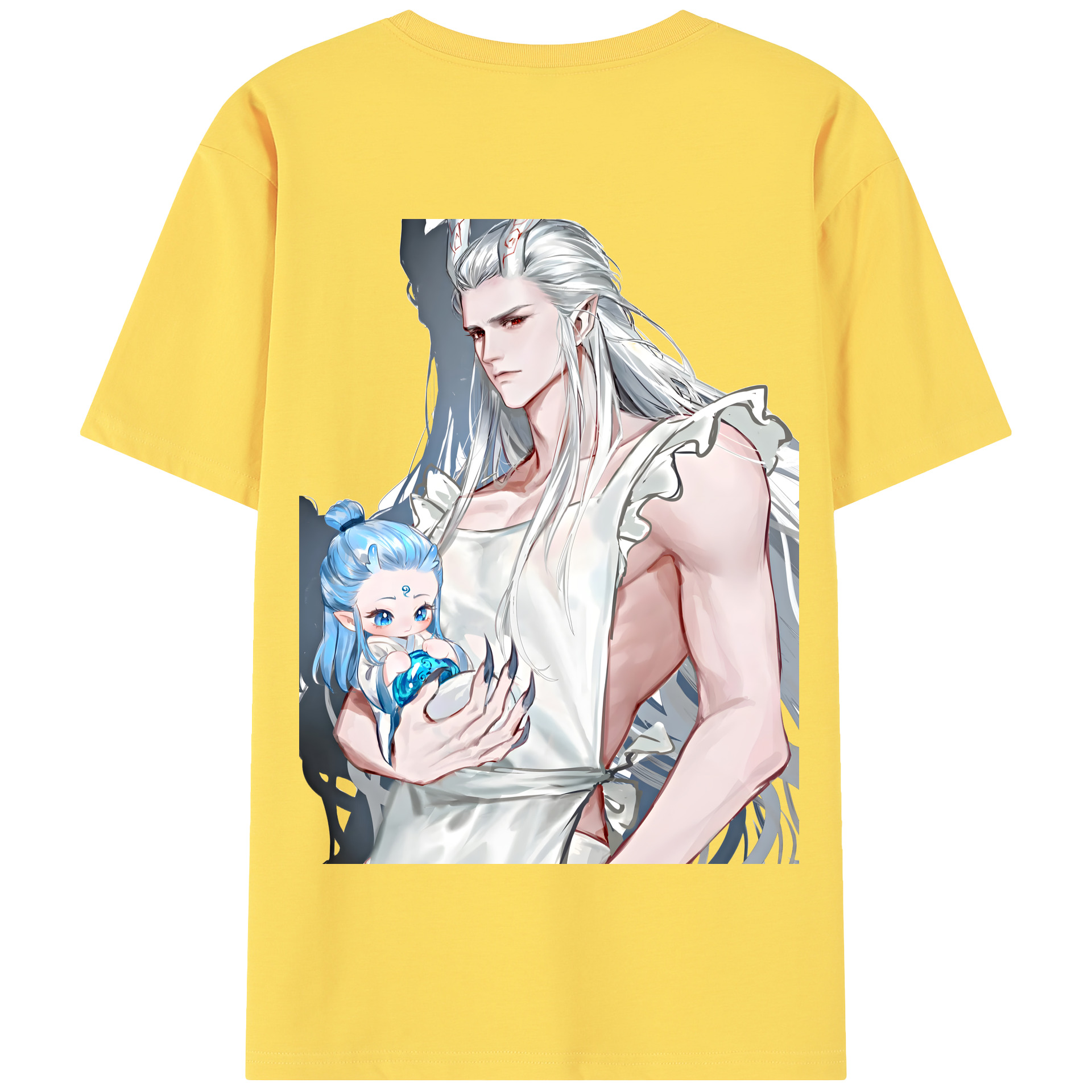 （画像用） Ne Zha 2 ナタ 魔童の大暴れ 綿100％半袖Tシャツ（背面プリント）