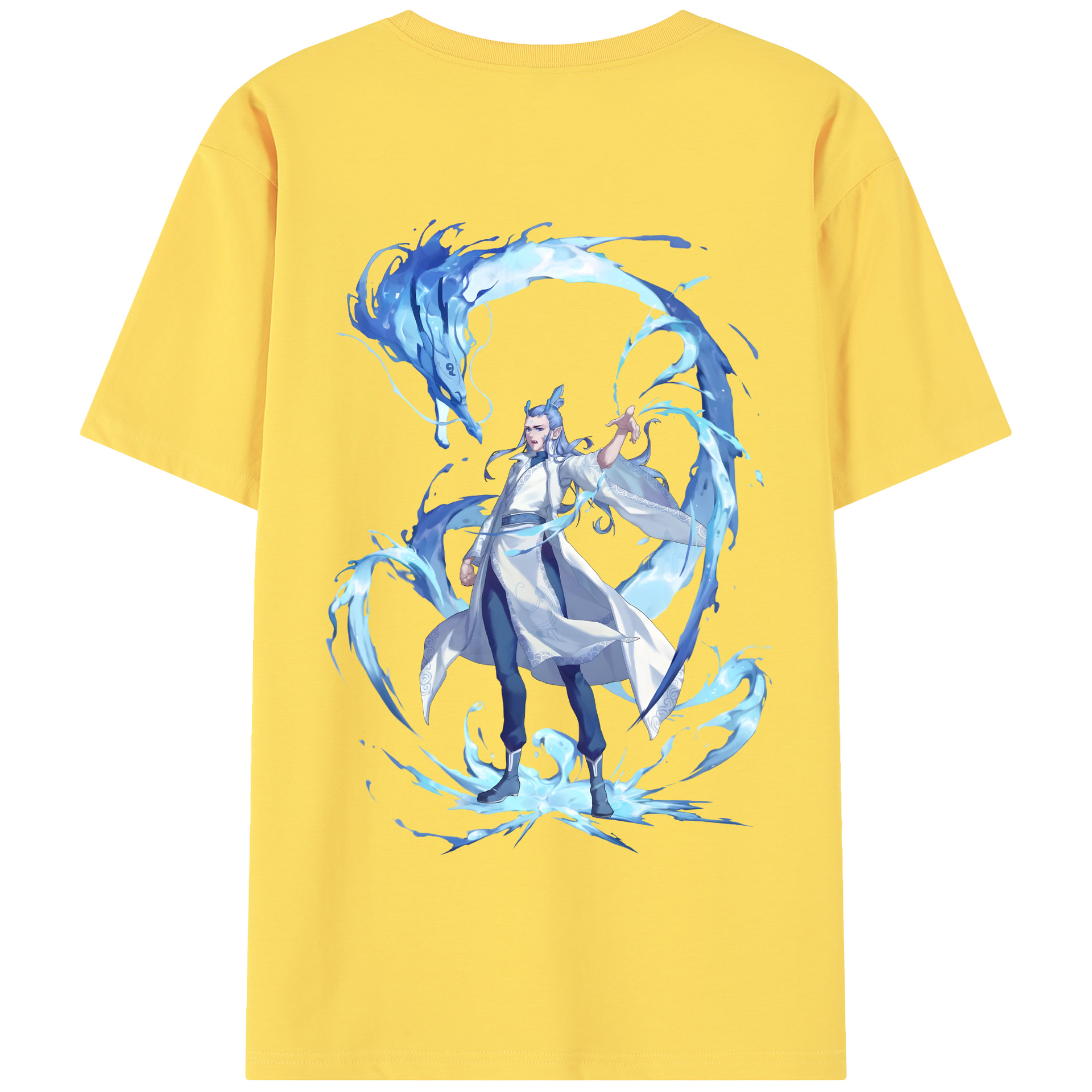 （画像用） Ne Zha 2 ナタ 魔童の大暴れ 綿100％半袖Tシャツ（背面プリント）