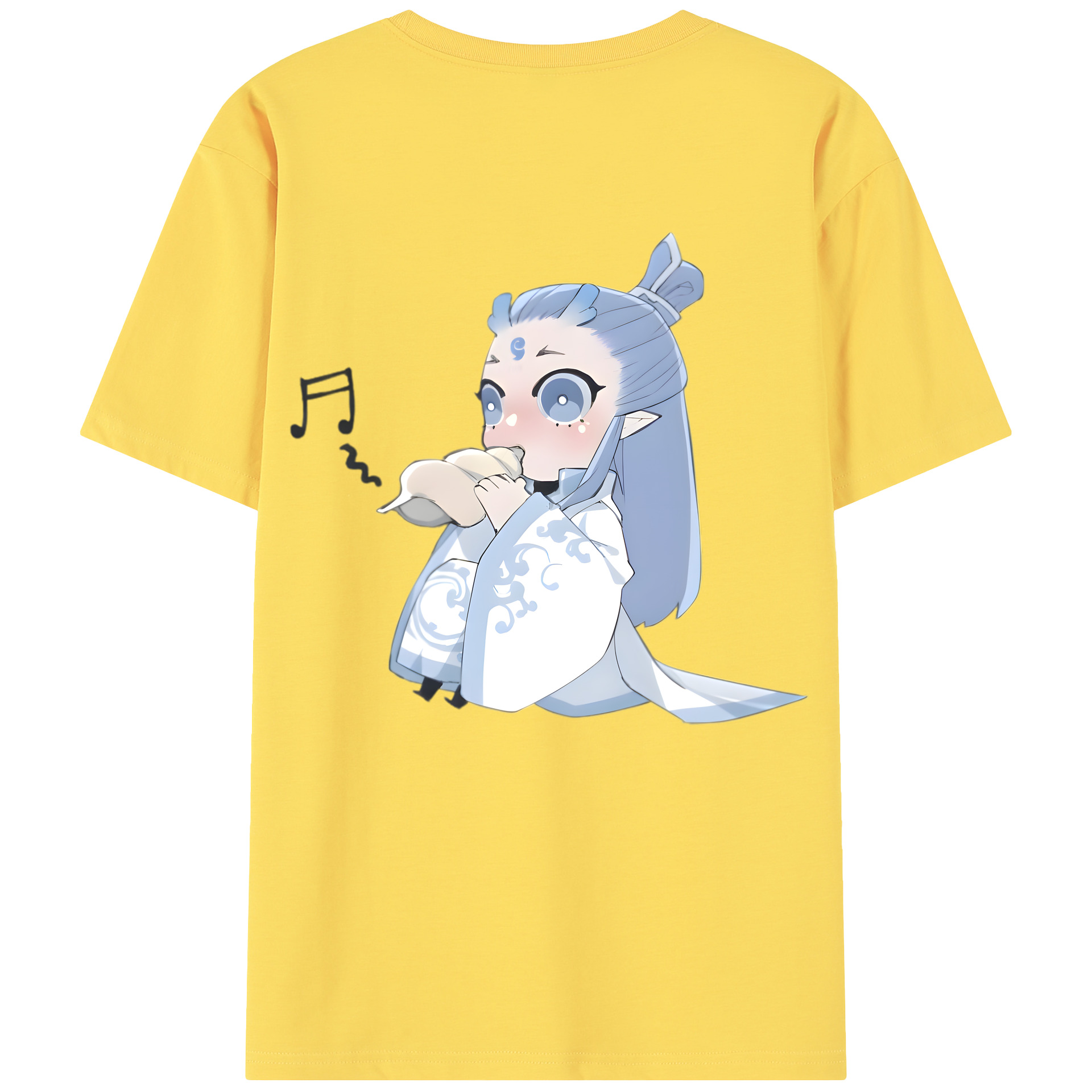 （画像用） Ne Zha 2 ナタ 魔童の大暴れ 綿100％半袖Tシャツ（背面プリント）