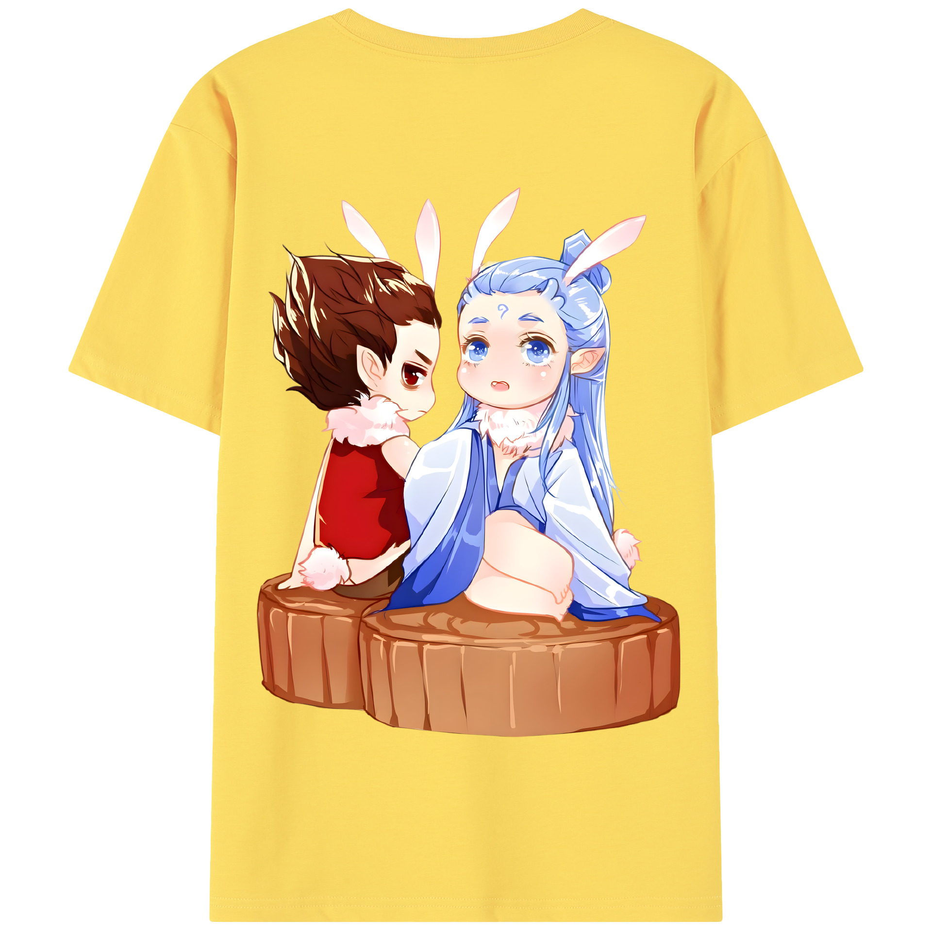 （画像用） Ne Zha 2 ナタ 魔童の大暴れ 綿100％半袖Tシャツ（背面プリント）