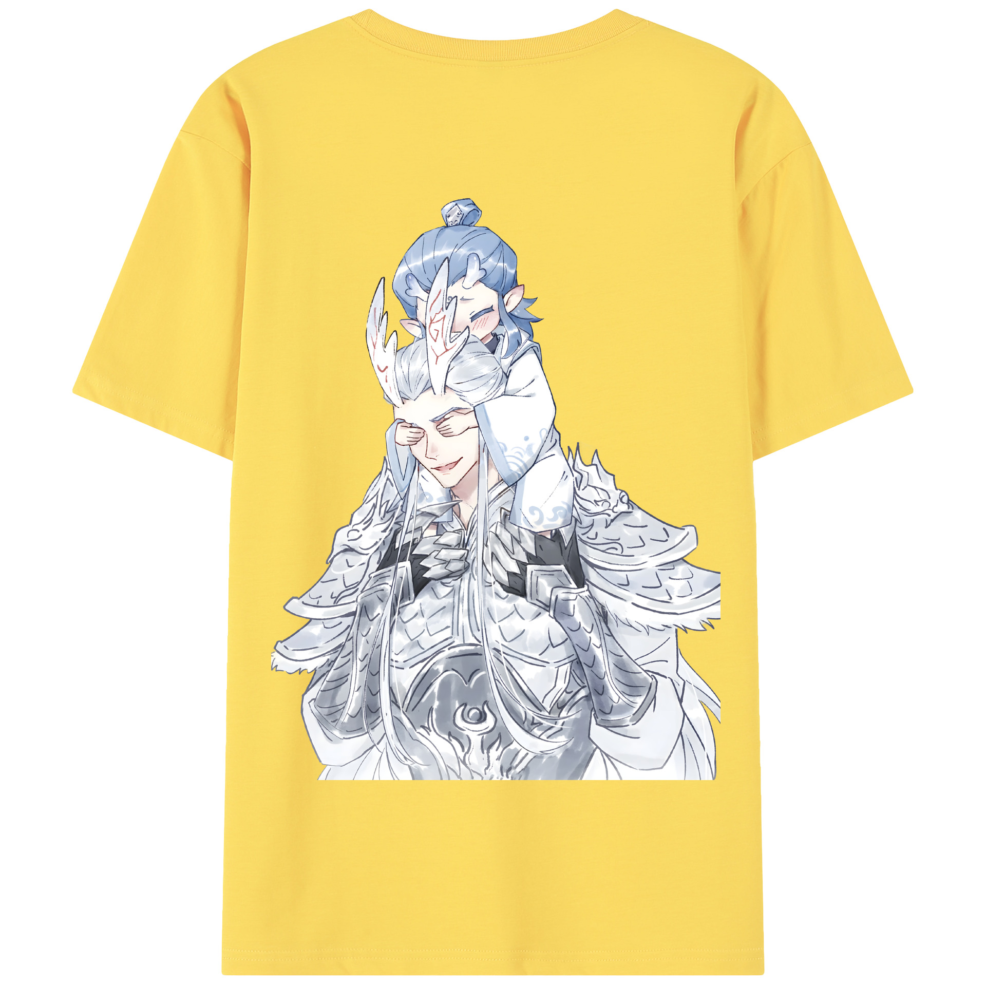 （画像用） Ne Zha 2 ナタ 魔童の大暴れ 綿100％半袖Tシャツ（背面プリント）