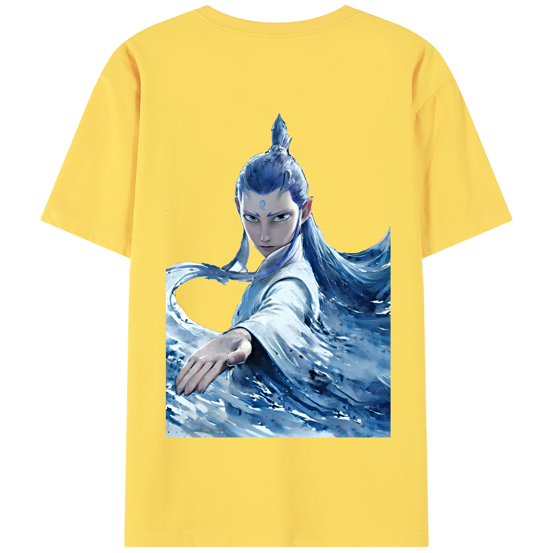 （画像用） Ne Zha 2 ナタ 魔童の大暴れ 綿100％半袖Tシャツ（背面プリント）