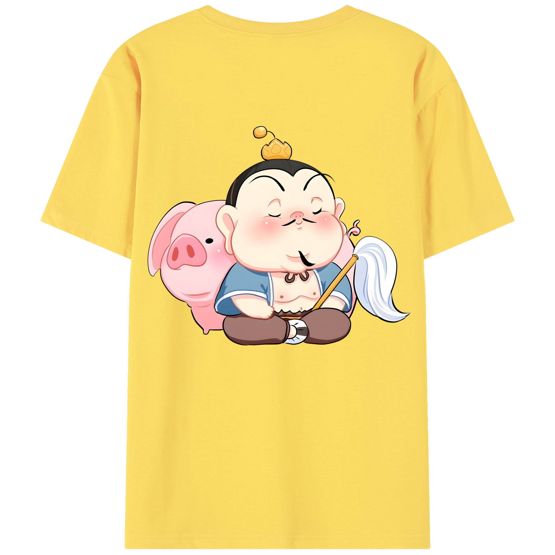 （画像用） Ne Zha 2 ナタ 魔童の大暴れ 綿100％半袖Tシャツ（背面プリント）