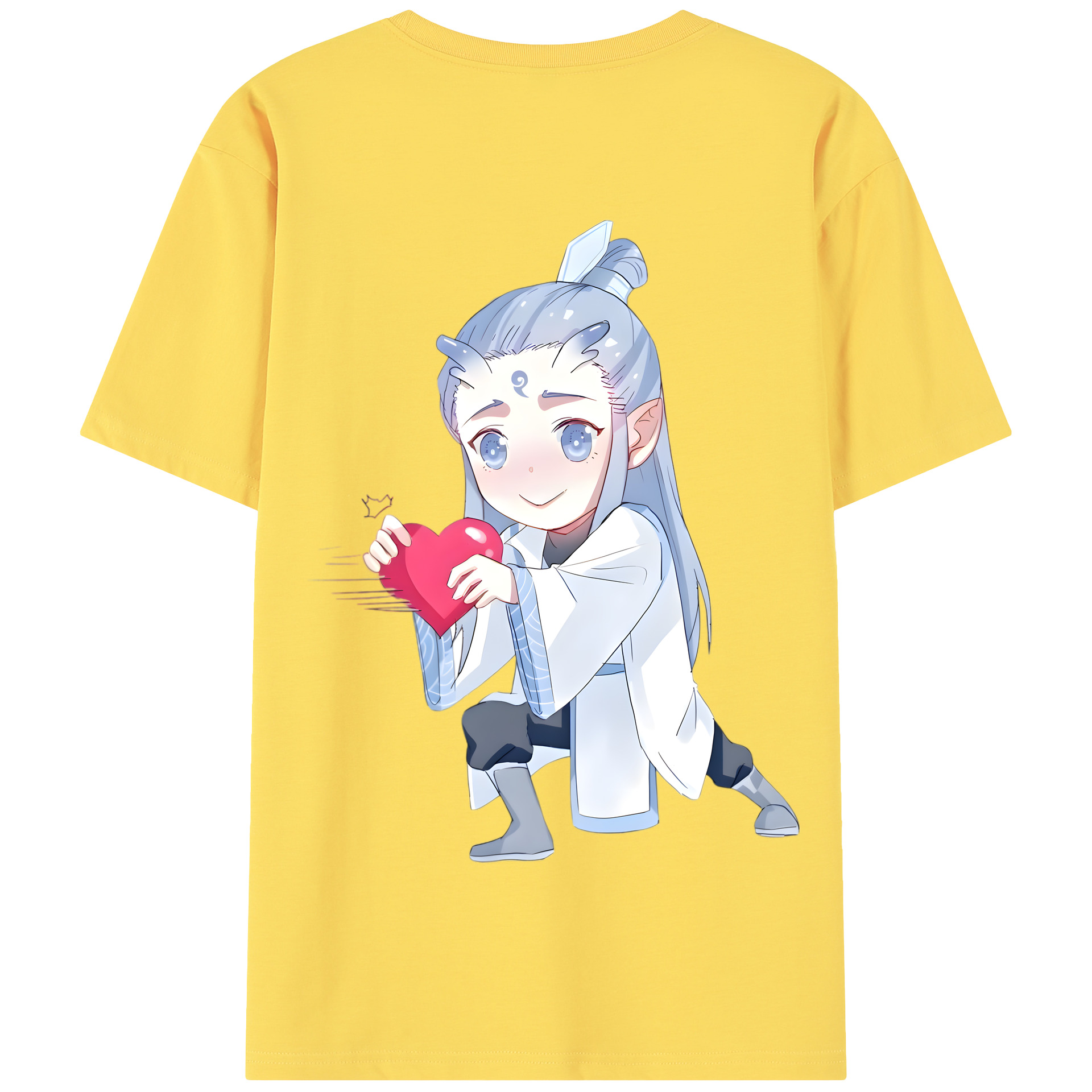 （画像用） Ne Zha 2 ナタ 魔童の大暴れ 綿100％半袖Tシャツ（背面プリント）