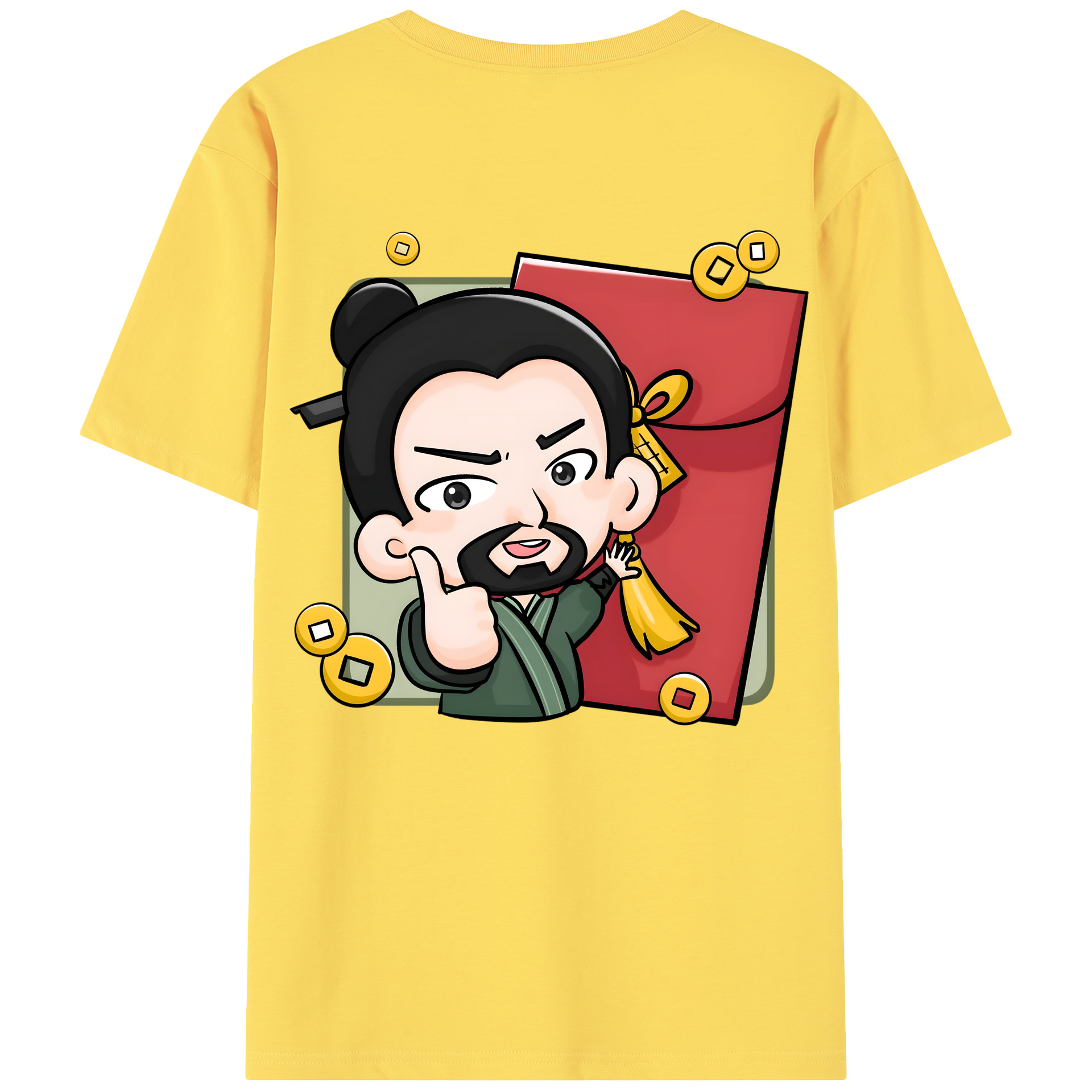 （画像用） Ne Zha 2 ナタ 魔童の大暴れ 綿100％半袖Tシャツ（背面プリント）
