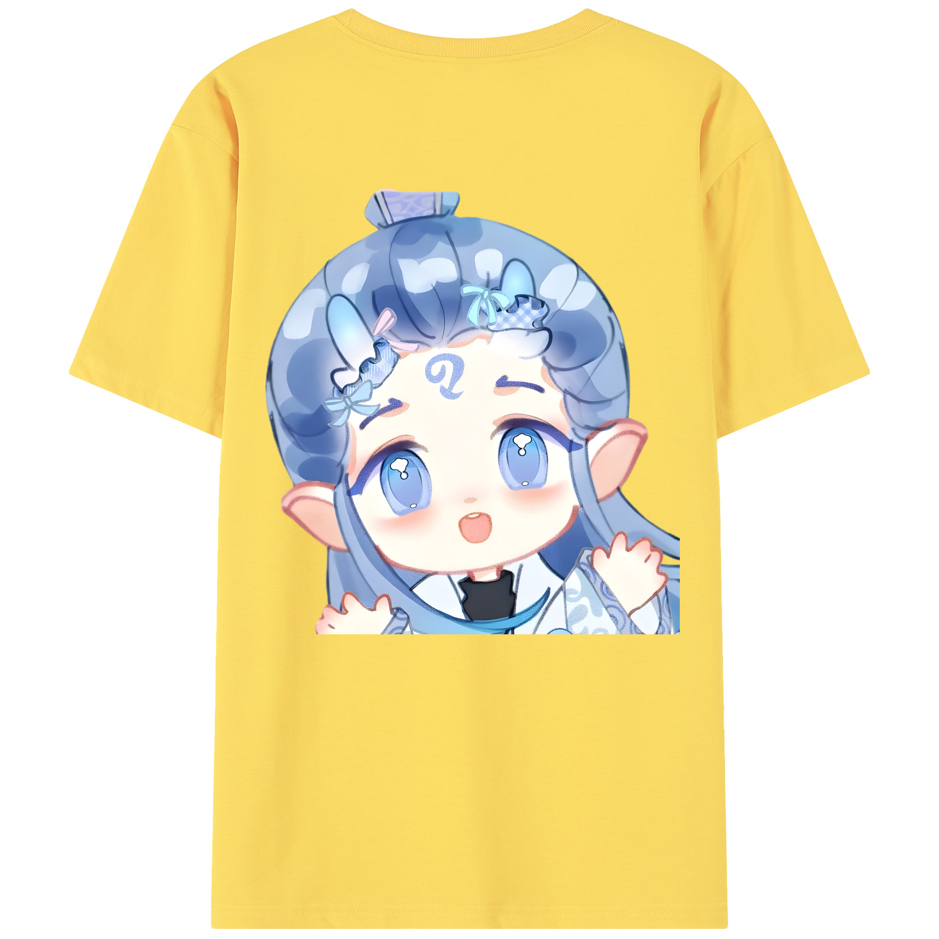 （画像用） Ne Zha 2 ナタ 魔童の大暴れ 綿100％半袖Tシャツ（背面プリント）