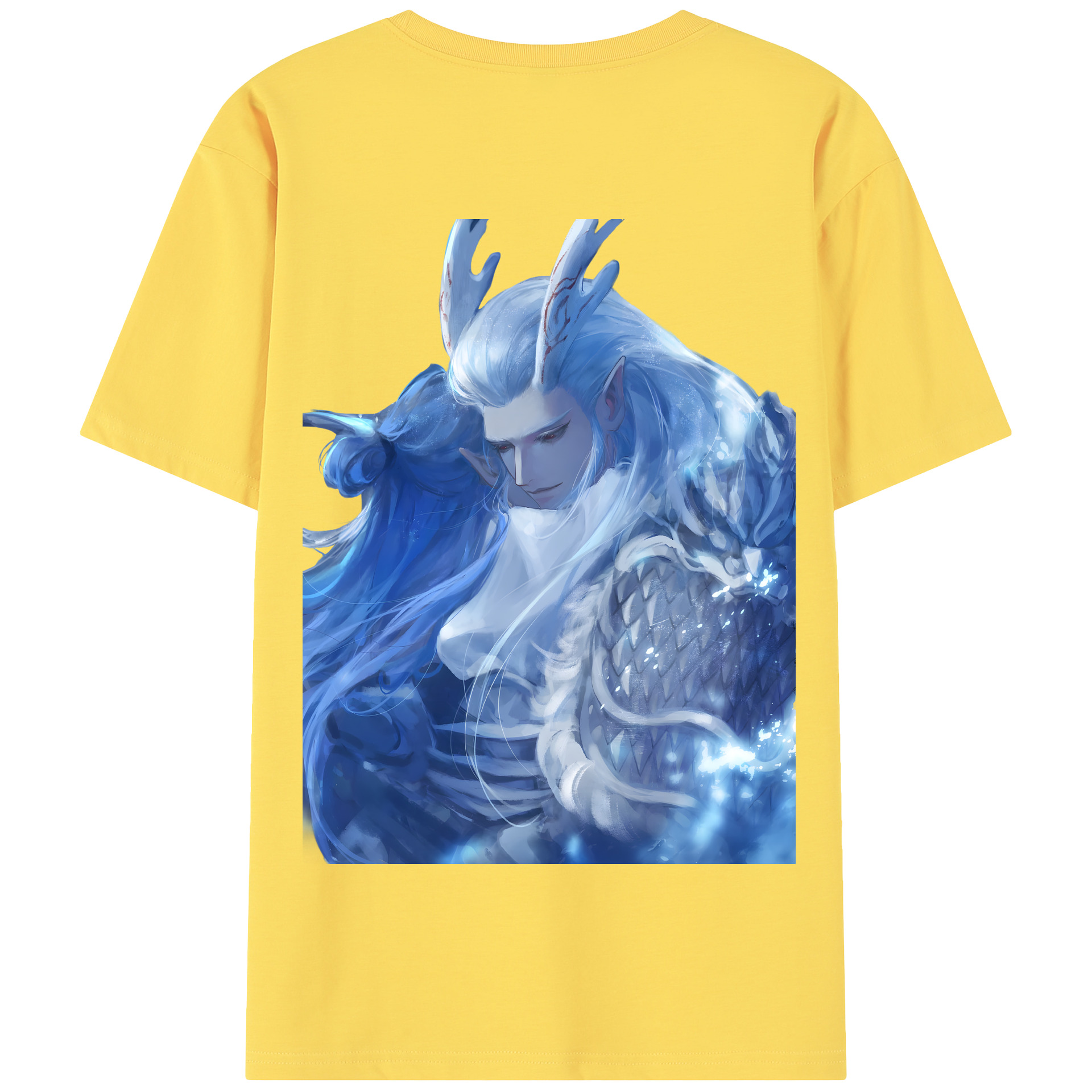 （画像用） Ne Zha 2 ナタ 魔童の大暴れ 綿100％半袖Tシャツ（背面プリント）