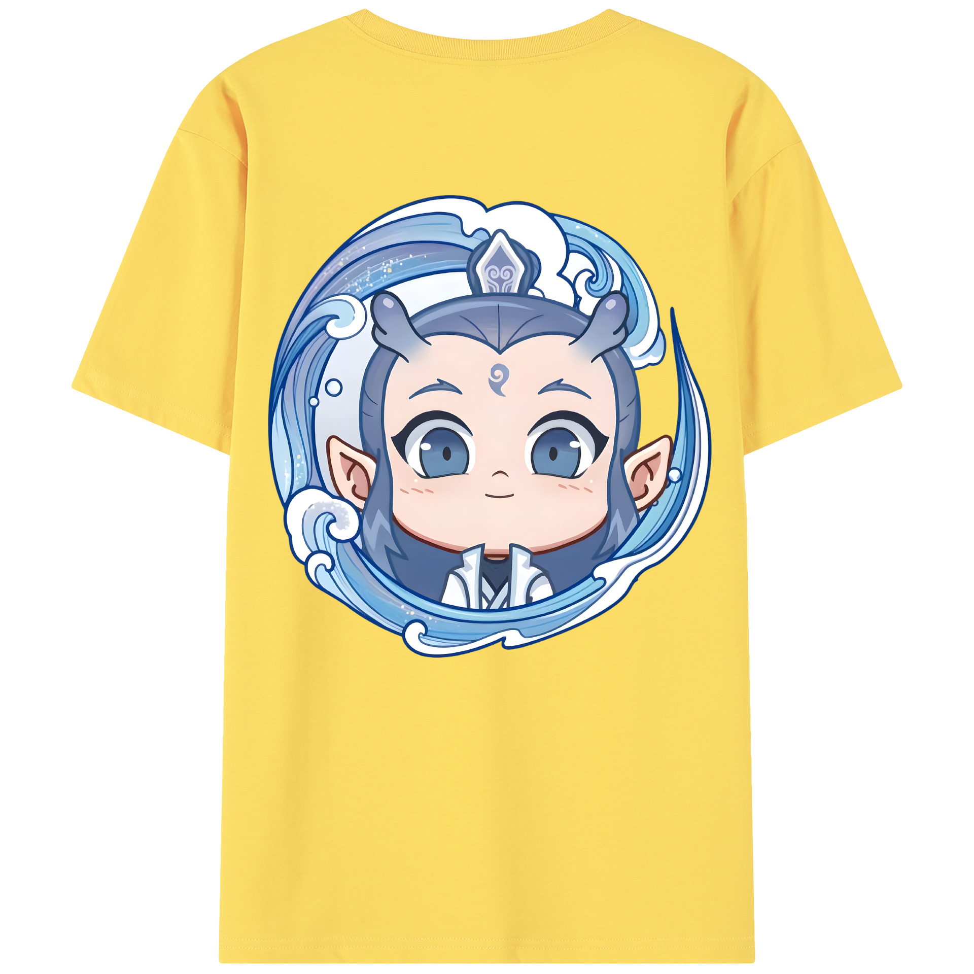 （画像用） Ne Zha 2 ナタ 魔童の大暴れ 綿100％半袖Tシャツ（背面プリント）