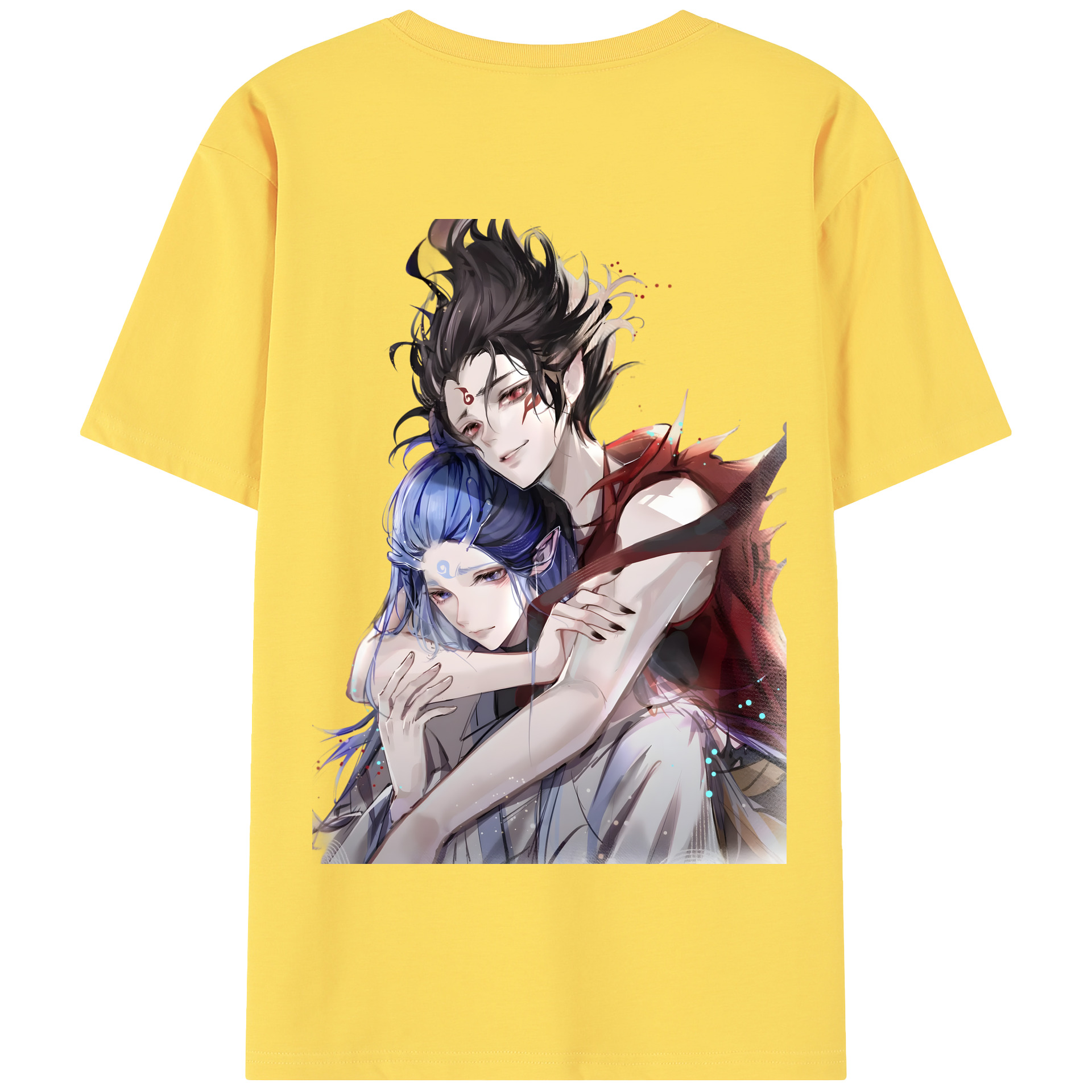 （画像用） Ne Zha 2 ナタ 魔童の大暴れ 綿100％半袖Tシャツ（背面プリント）