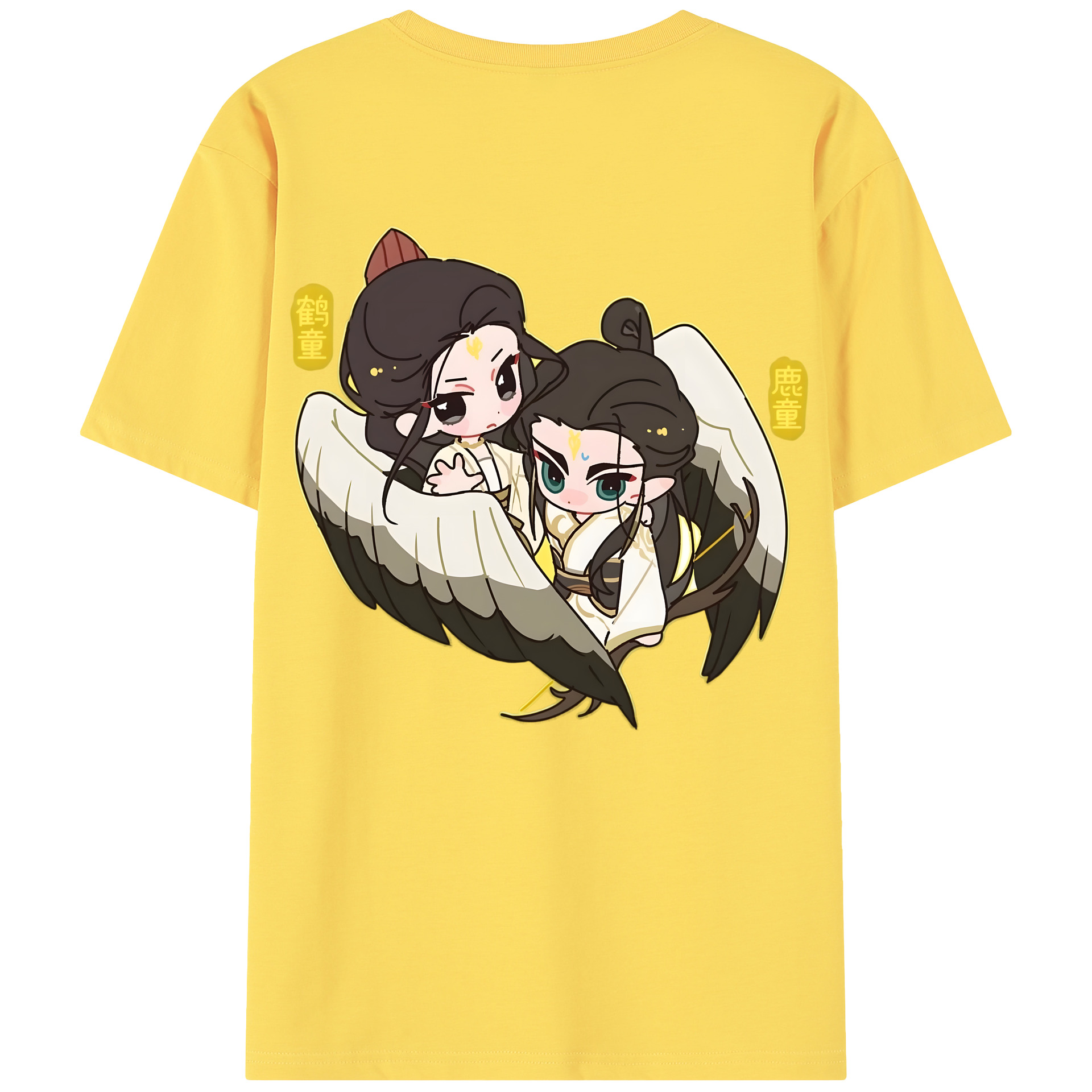 （画像用） Ne Zha 2 ナタ 魔童の大暴れ 綿100％半袖Tシャツ（背面プリント）