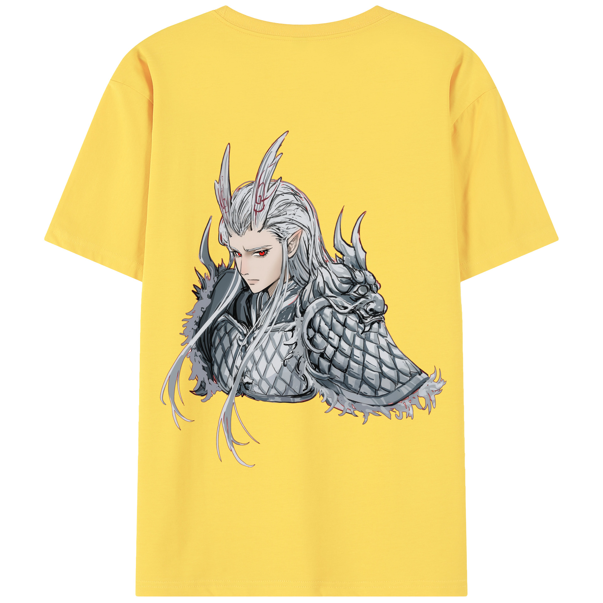 （画像用） Ne Zha 2 ナタ 魔童の大暴れ 綿100％半袖Tシャツ（背面プリント）