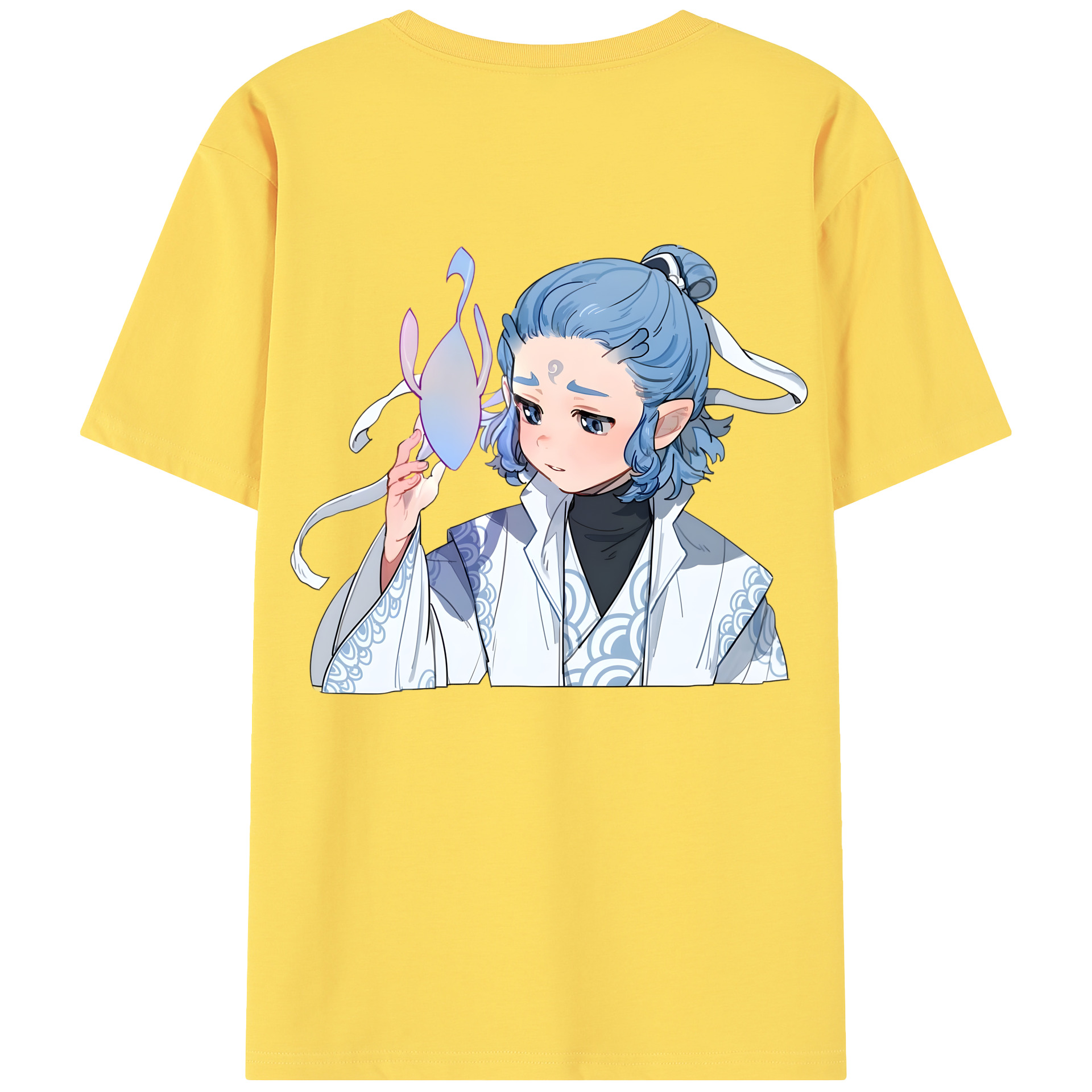 （画像用） Ne Zha 2 ナタ 魔童の大暴れ 綿100％半袖Tシャツ（背面プリント）