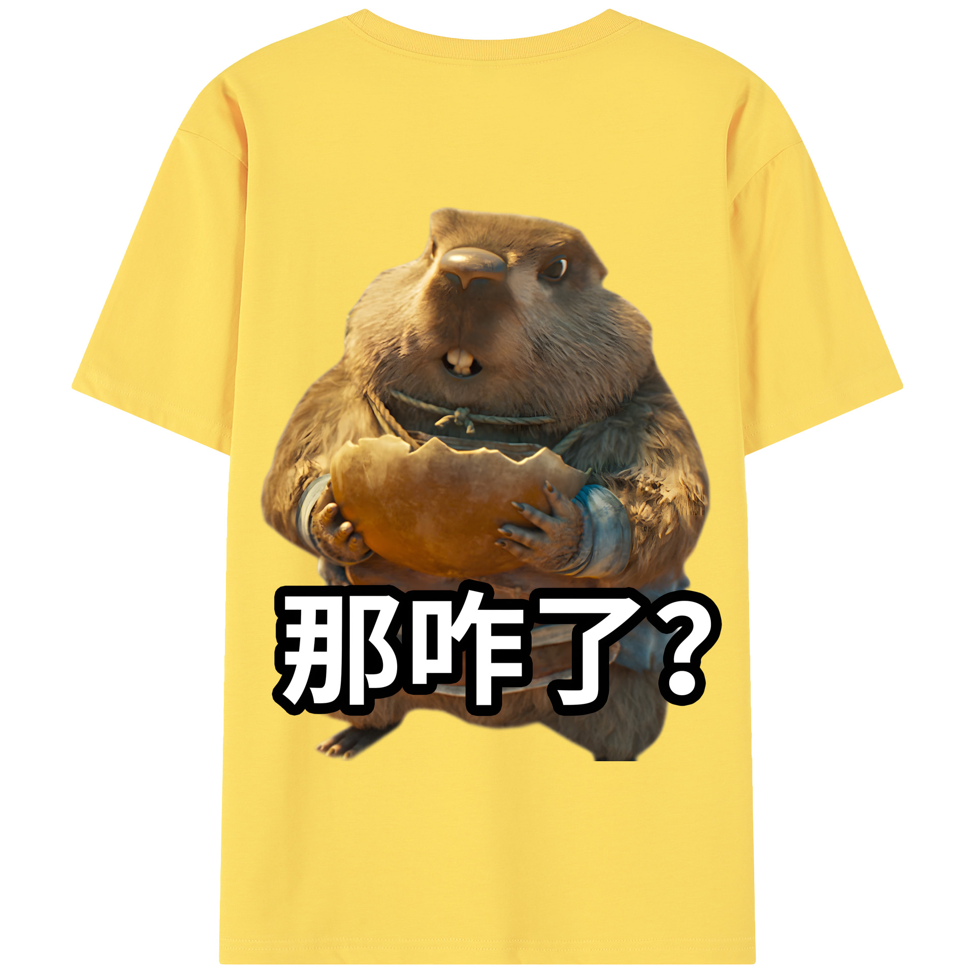 （画像用） Ne Zha 2 ナタ 魔童の大暴れ 綿100％半袖Tシャツ（背面プリント）