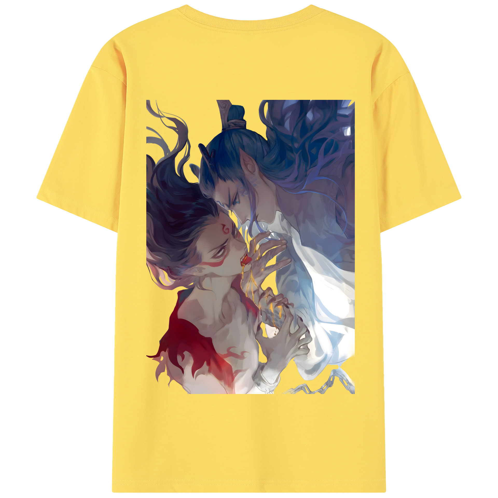（画像用） Ne Zha 2 ナタ 魔童の大暴れ 綿100％半袖Tシャツ（背面プリント）