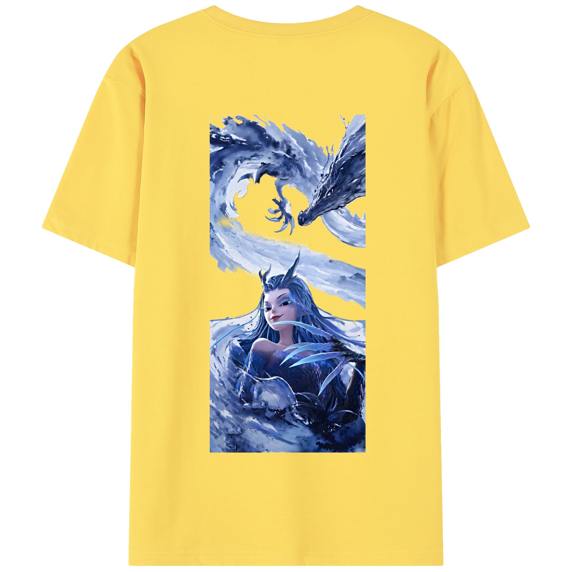 （画像用） Ne Zha 2 ナタ 魔童の大暴れ 綿100％半袖Tシャツ（背面プリント）