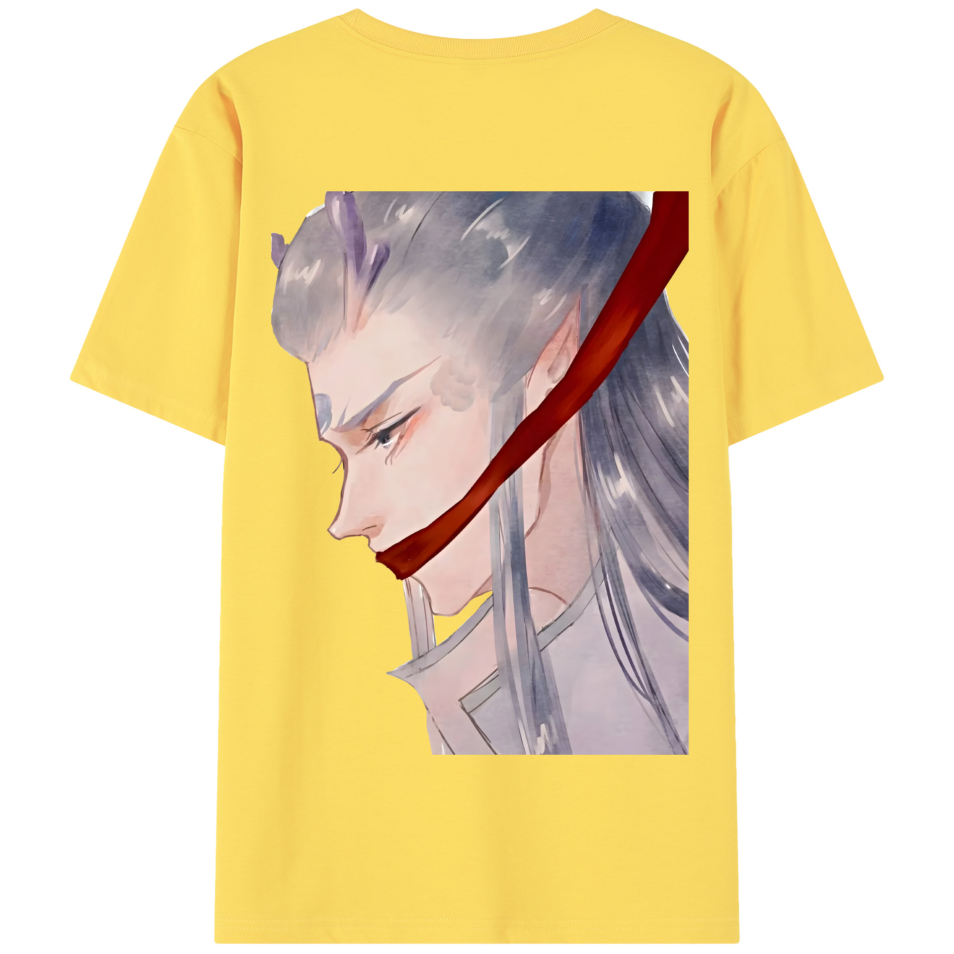 （画像用） Ne Zha 2 ナタ 魔童の大暴れ 綿100％半袖Tシャツ（背面プリント）