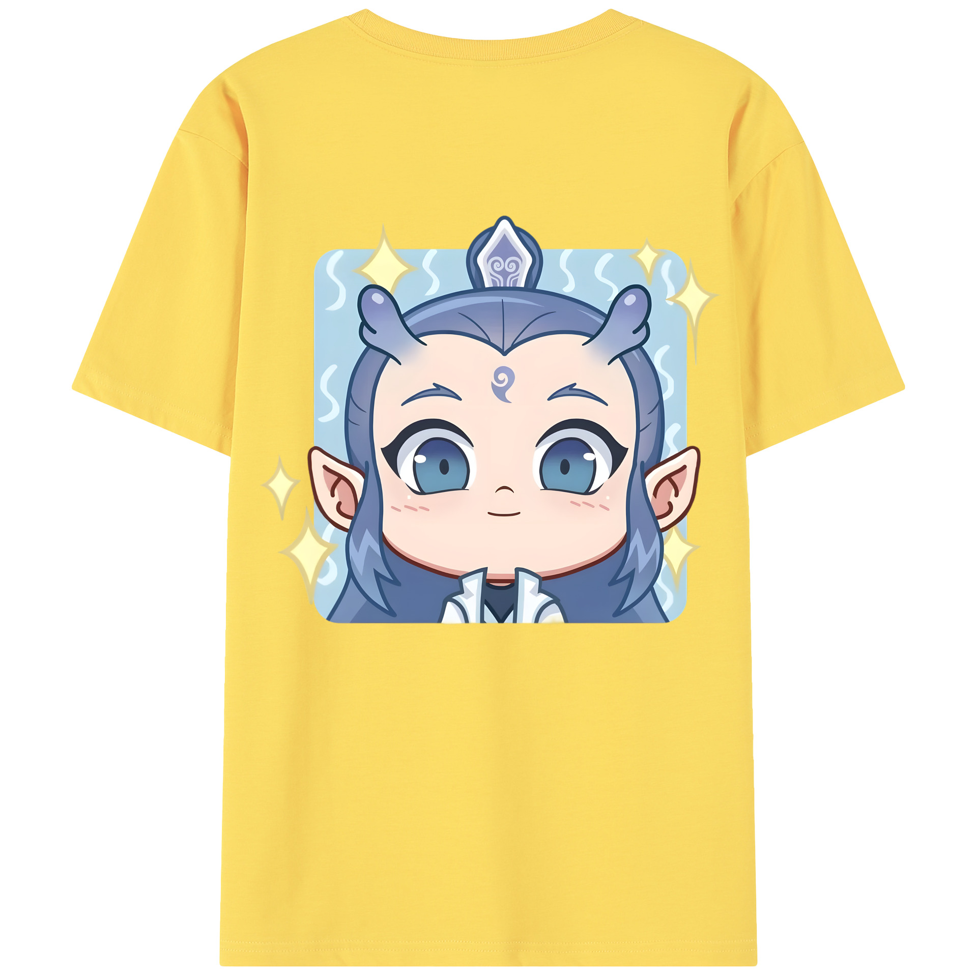 （画像用） Ne Zha 2 ナタ 魔童の大暴れ 綿100％半袖Tシャツ（背面プリント）
