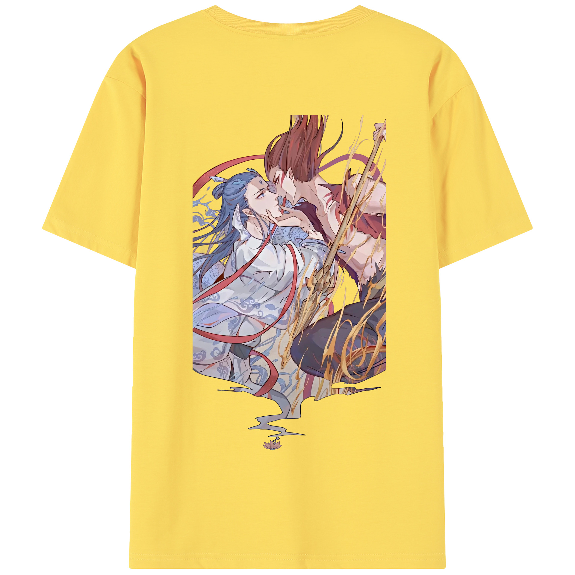 （画像用） Ne Zha 2 ナタ 魔童の大暴れ 綿100％半袖Tシャツ（背面プリント）