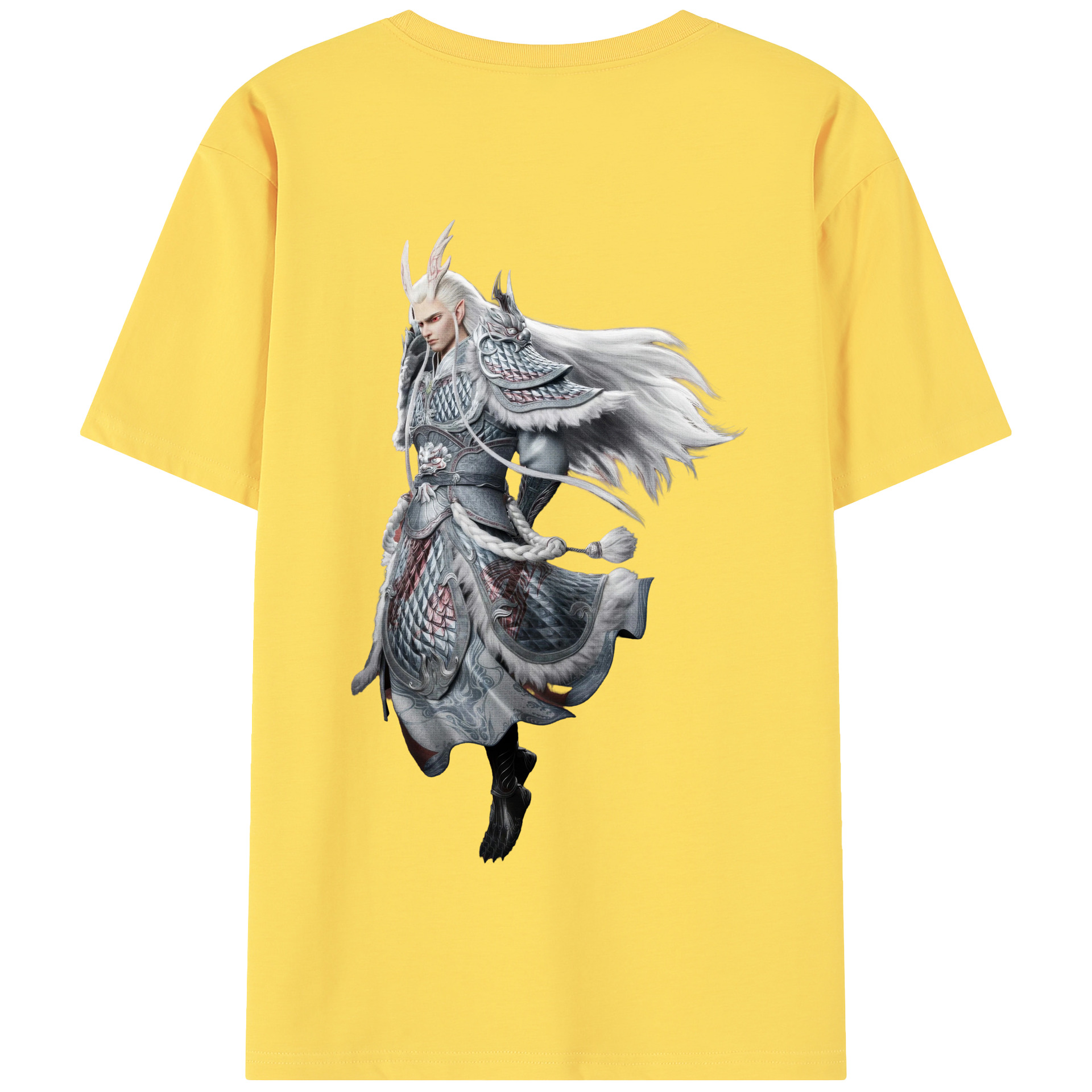 （画像用） Ne Zha 2 ナタ 魔童の大暴れ 綿100％半袖Tシャツ（背面プリント）