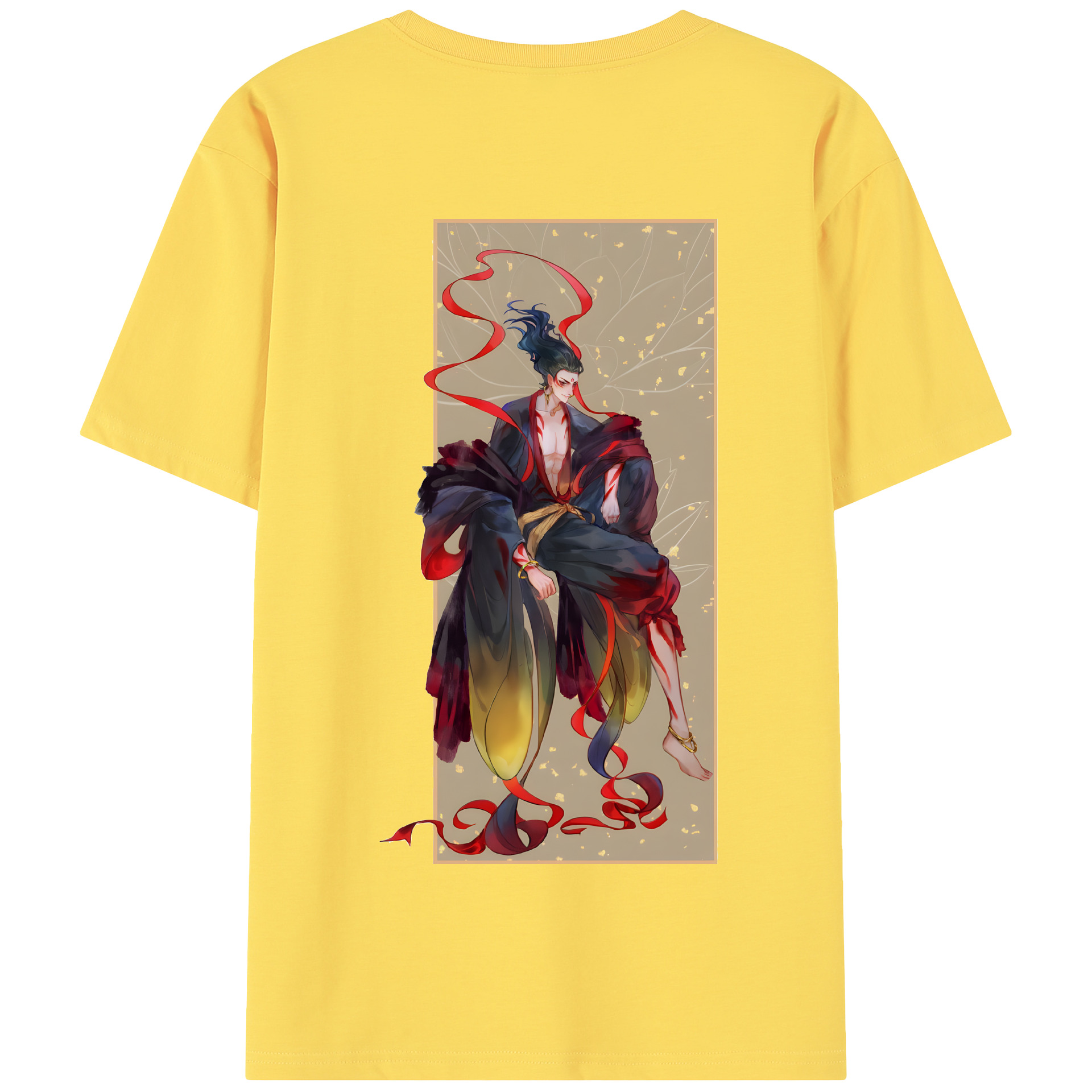（画像用） Ne Zha 2 ナタ 魔童の大暴れ 綿100％半袖Tシャツ（背面プリント）