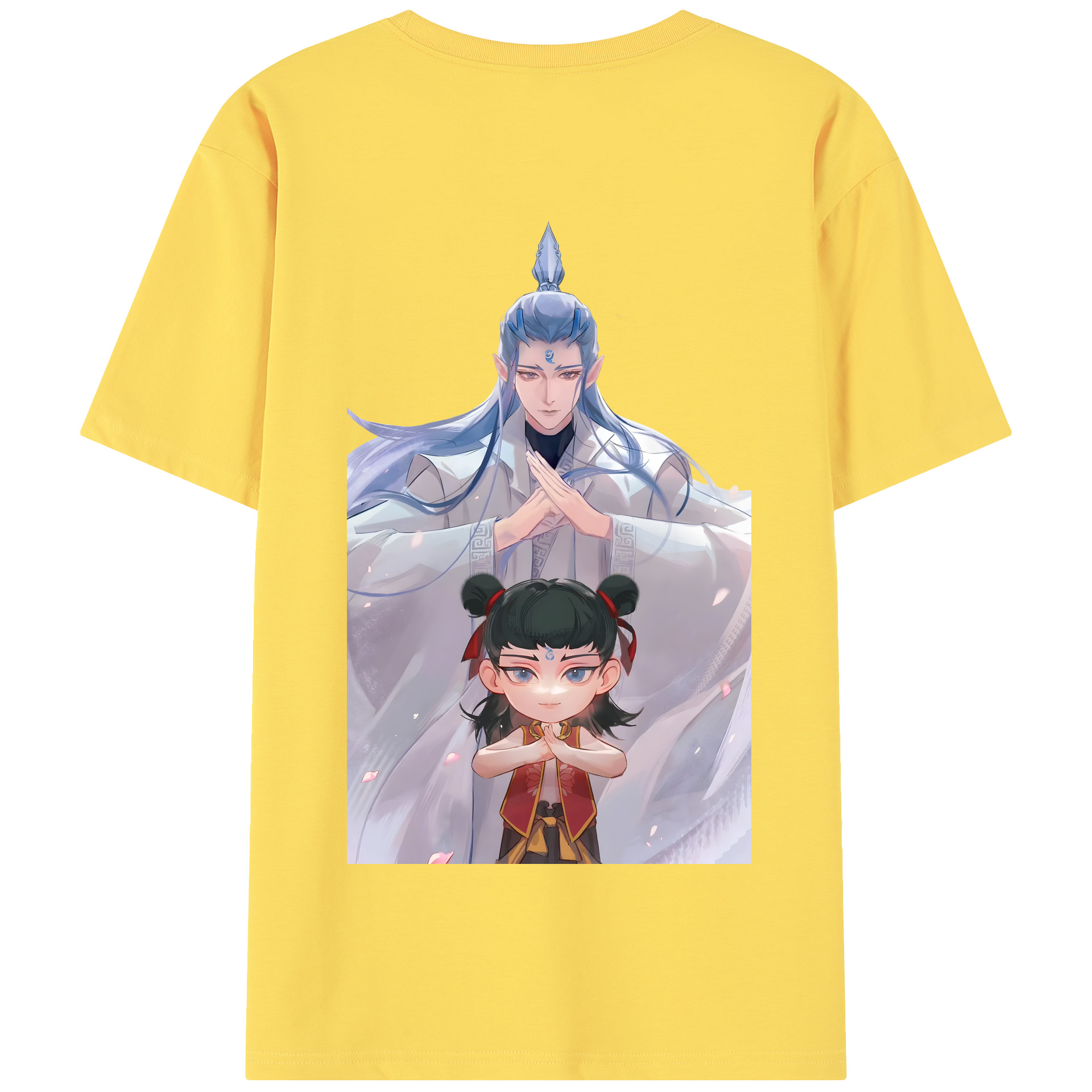 （画像用） Ne Zha 2 ナタ 魔童の大暴れ 綿100％半袖Tシャツ（背面プリント）