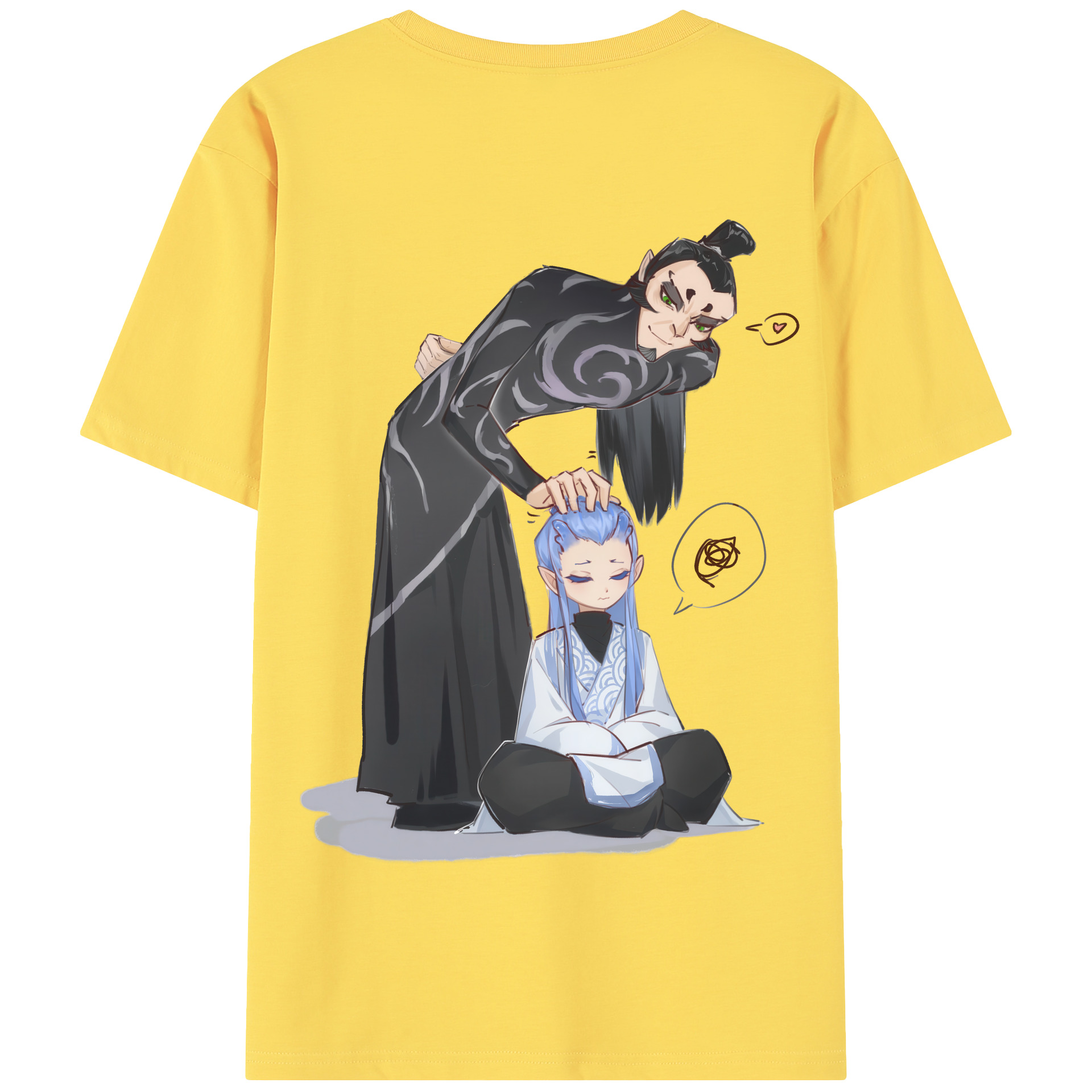 （画像用） Ne Zha 2 ナタ 魔童の大暴れ 綿100％半袖Tシャツ（背面プリント）