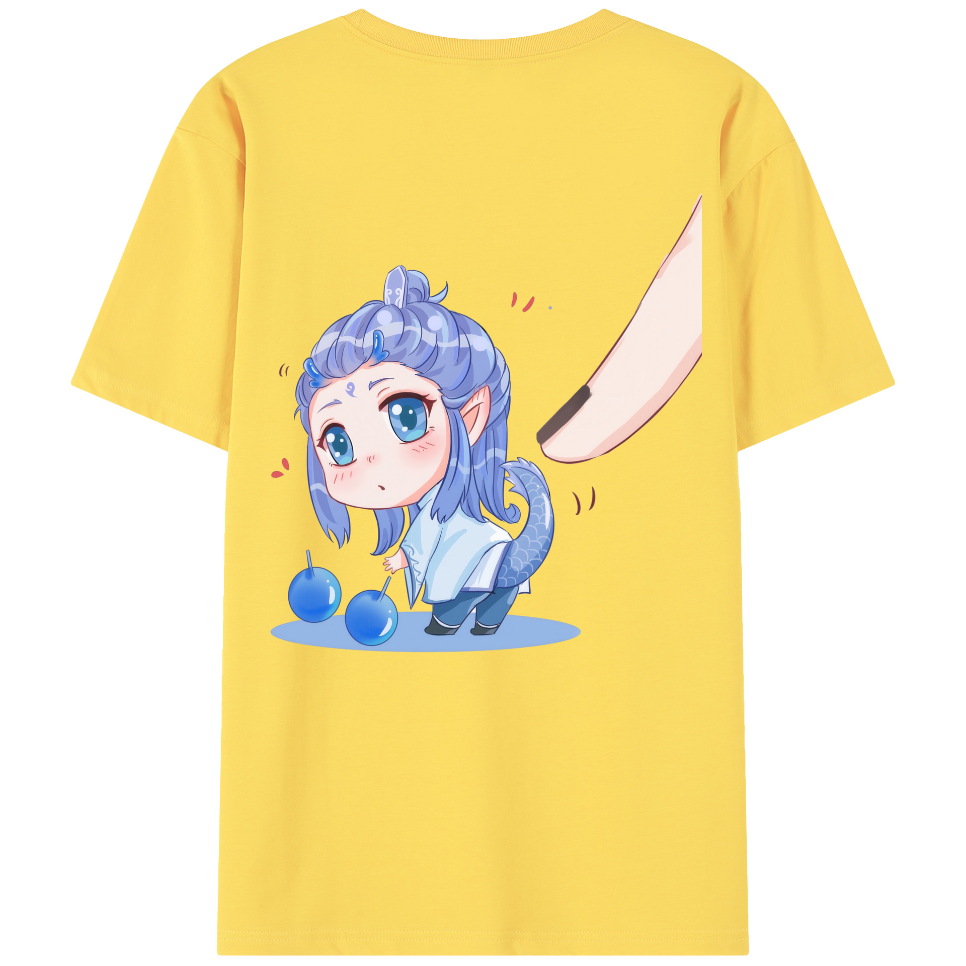 （画像用） Ne Zha 2 ナタ 魔童の大暴れ 綿100％半袖Tシャツ（背面プリント）