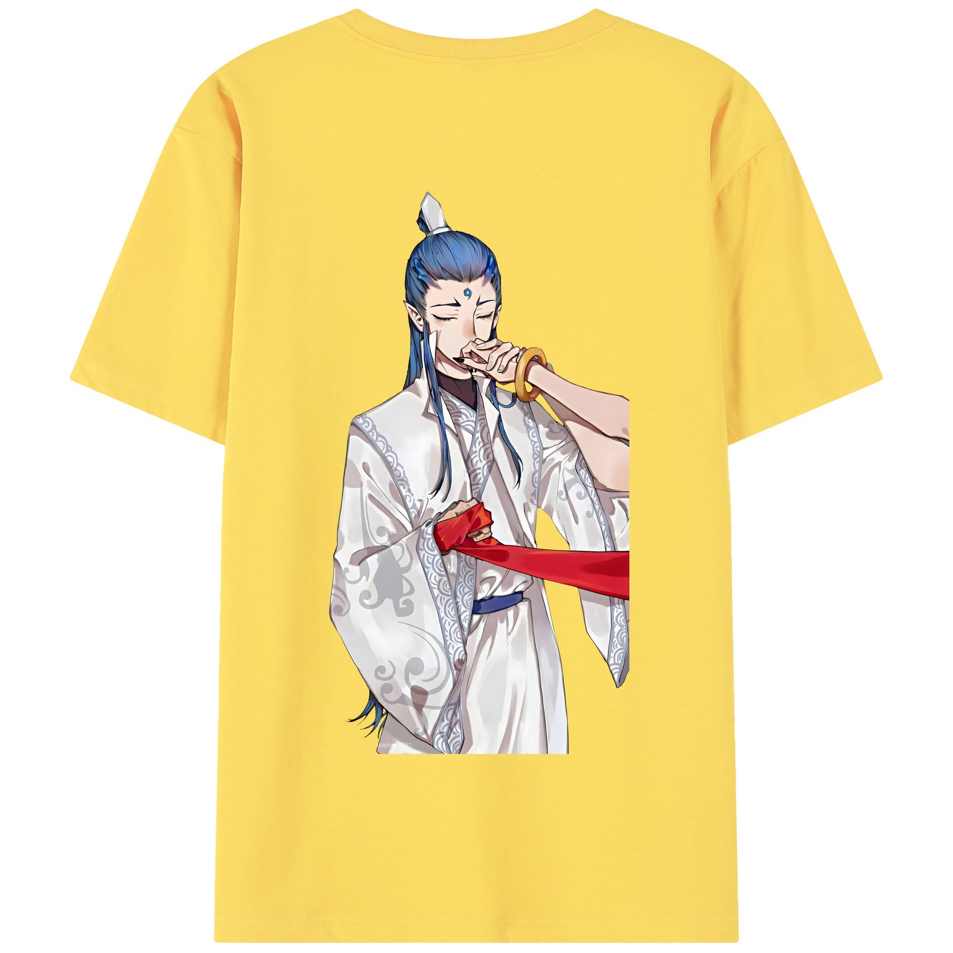 （画像用） Ne Zha 2 ナタ 魔童の大暴れ 綿100％半袖Tシャツ（背面プリント）