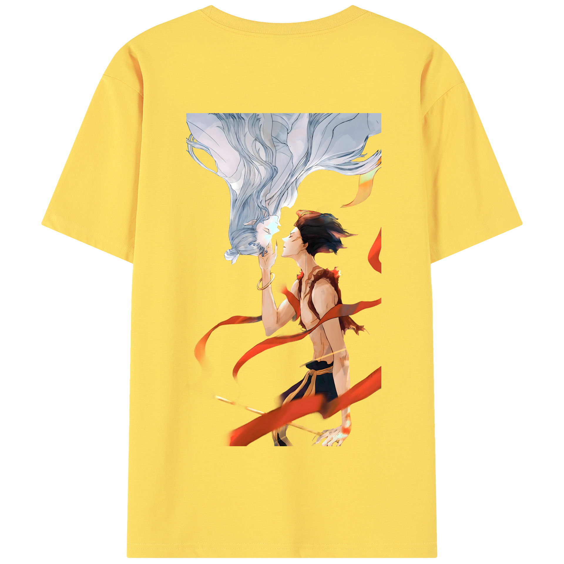（画像用） Ne Zha 2 ナタ 魔童の大暴れ 綿100％半袖Tシャツ（背面プリント）