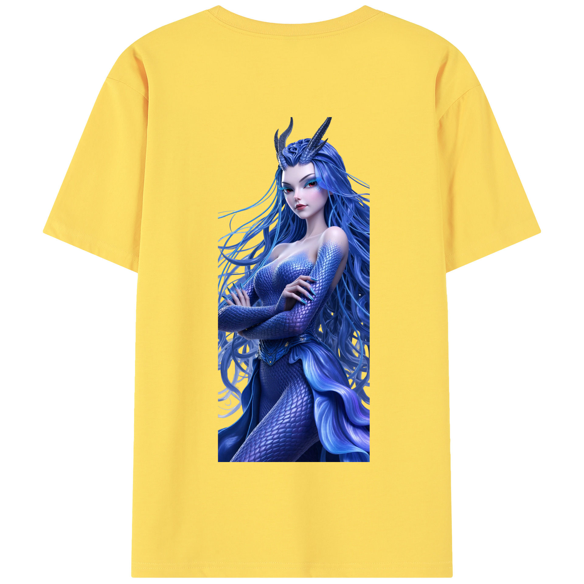 （画像用） Ne Zha 2 ナタ 魔童の大暴れ 綿100％半袖Tシャツ（背面プリント）