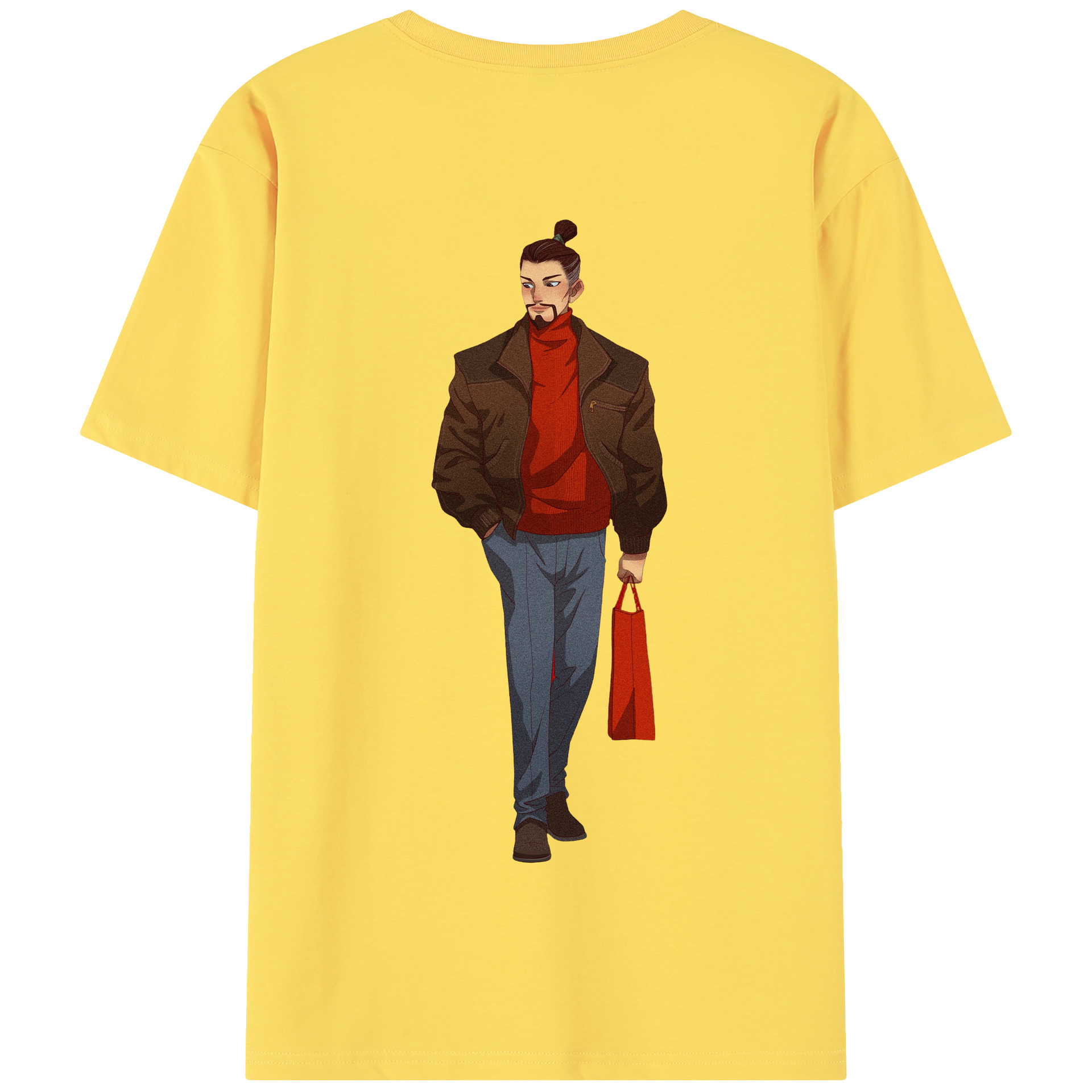 （画像用） Ne Zha 2 ナタ 魔童の大暴れ 綿100％半袖Tシャツ（背面プリント）