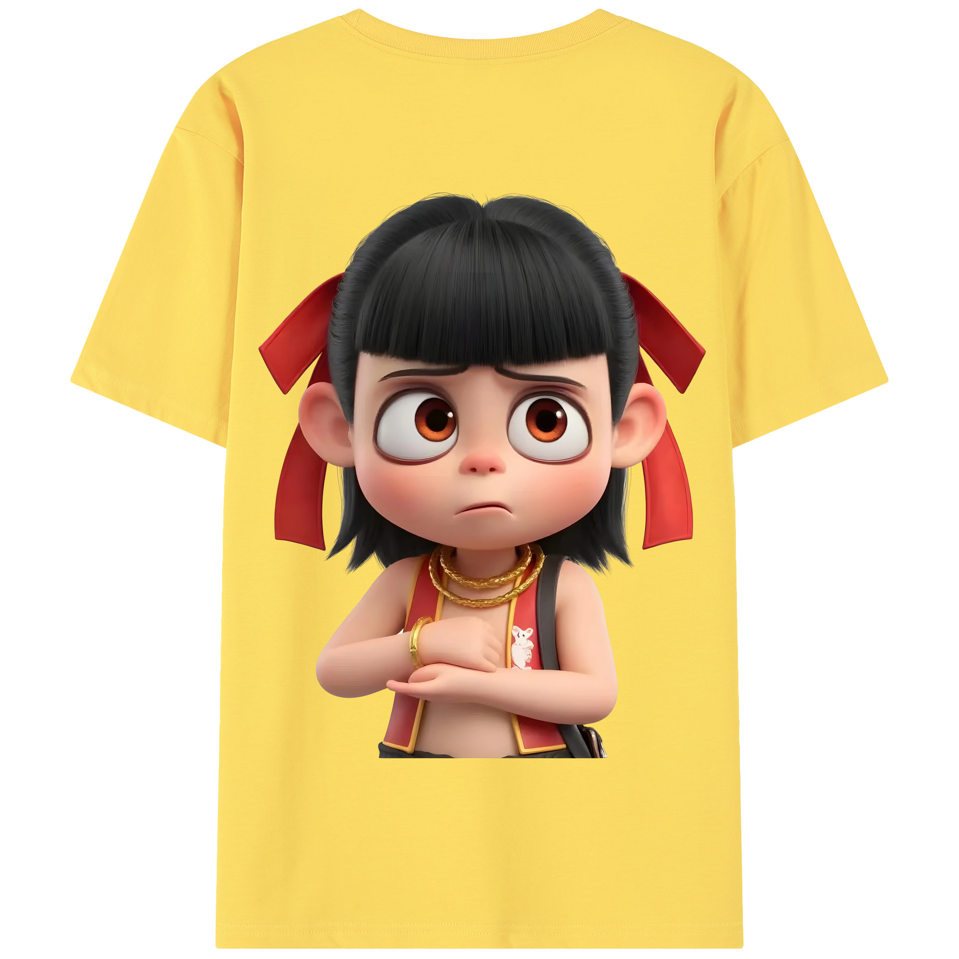 Ne Zha 2 ナタ 魔童の大暴れ 綿100％半袖Tシャツ（背面プリント）