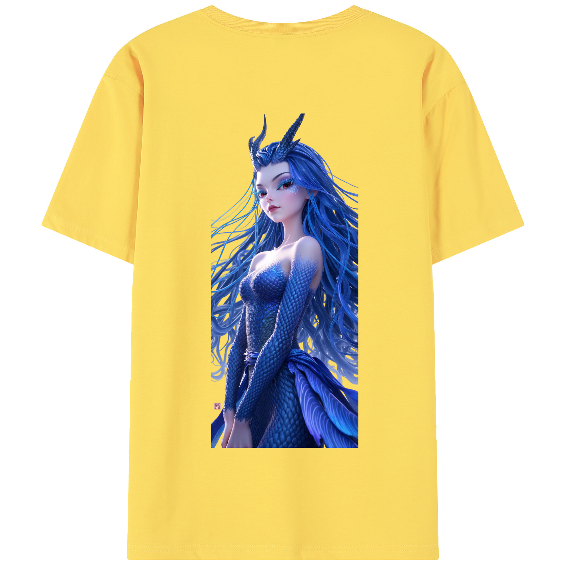 （画像用） Ne Zha 2 ナタ 魔童の大暴れ 綿100％半袖Tシャツ（背面プリント）