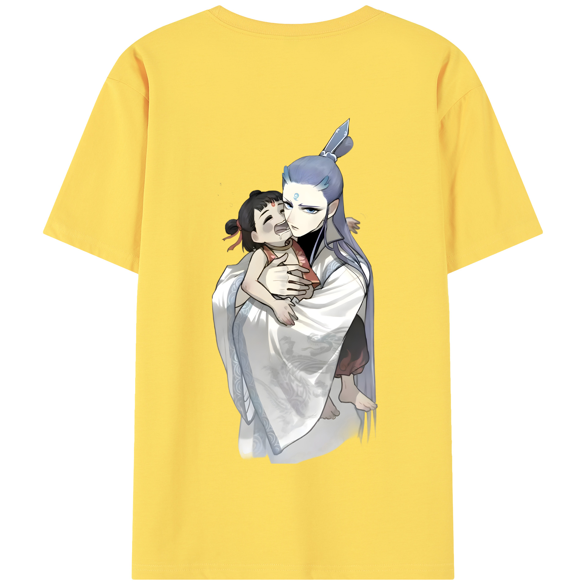 （画像用） Ne Zha 2 ナタ 魔童の大暴れ 綿100％半袖Tシャツ（背面プリント）