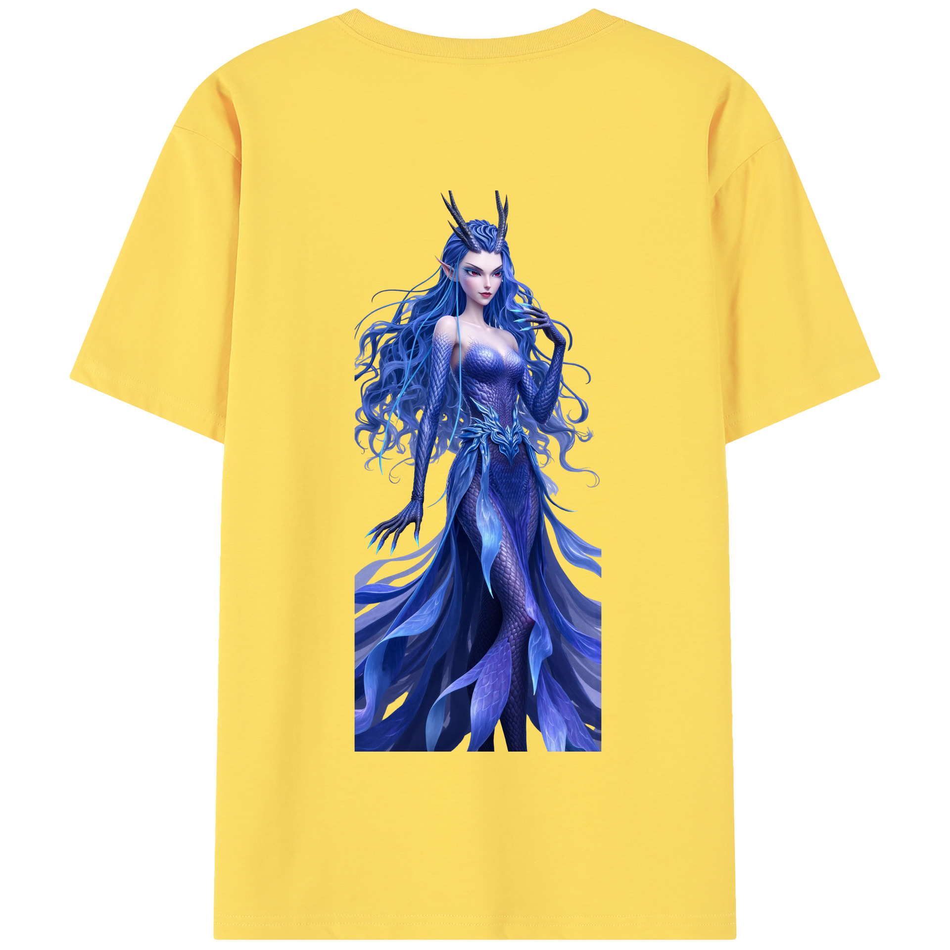 （画像用） Ne Zha 2 ナタ 魔童の大暴れ 綿100％半袖Tシャツ（背面プリント）