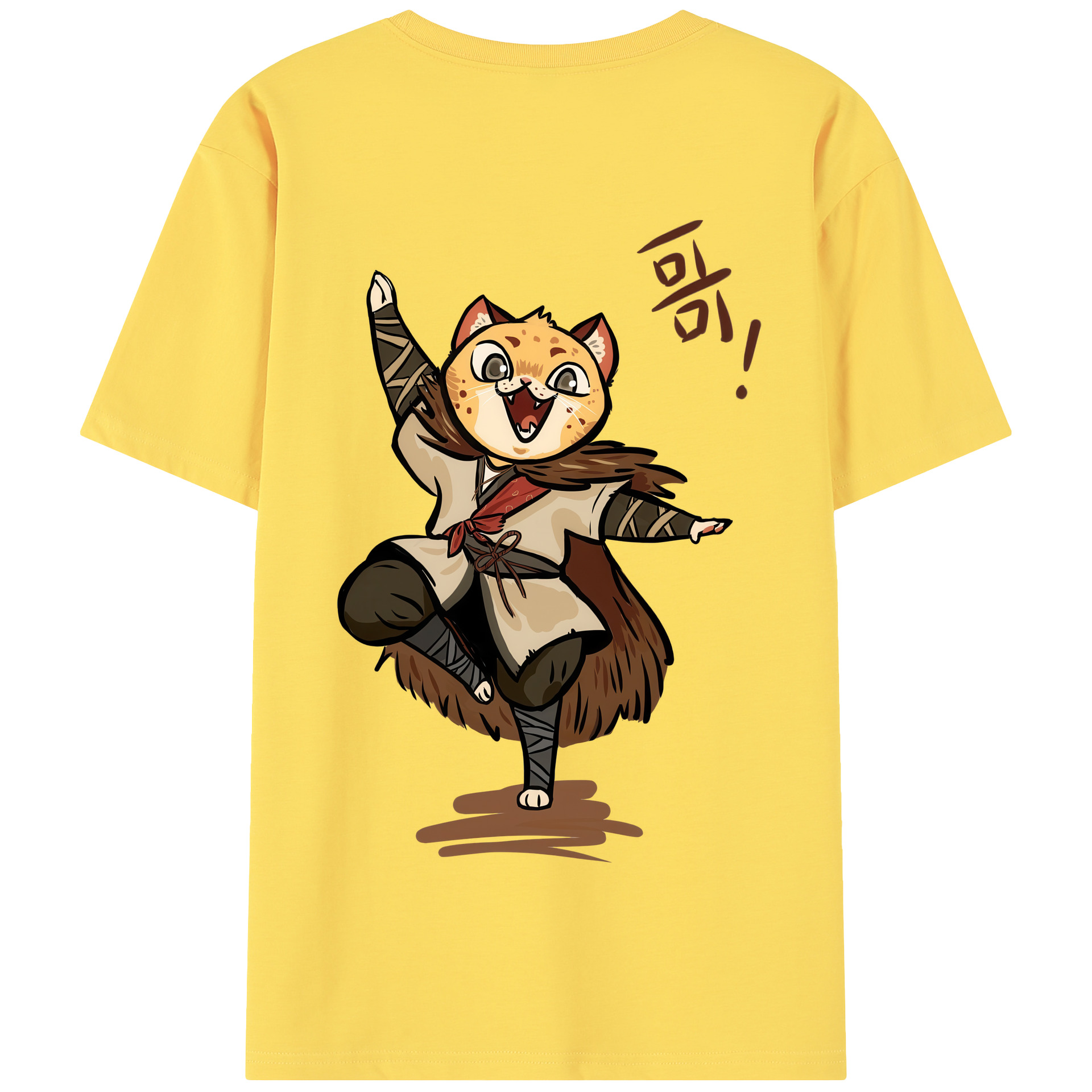 （画像用） Ne Zha 2 ナタ 魔童の大暴れ 綿100％半袖Tシャツ（背面プリント）