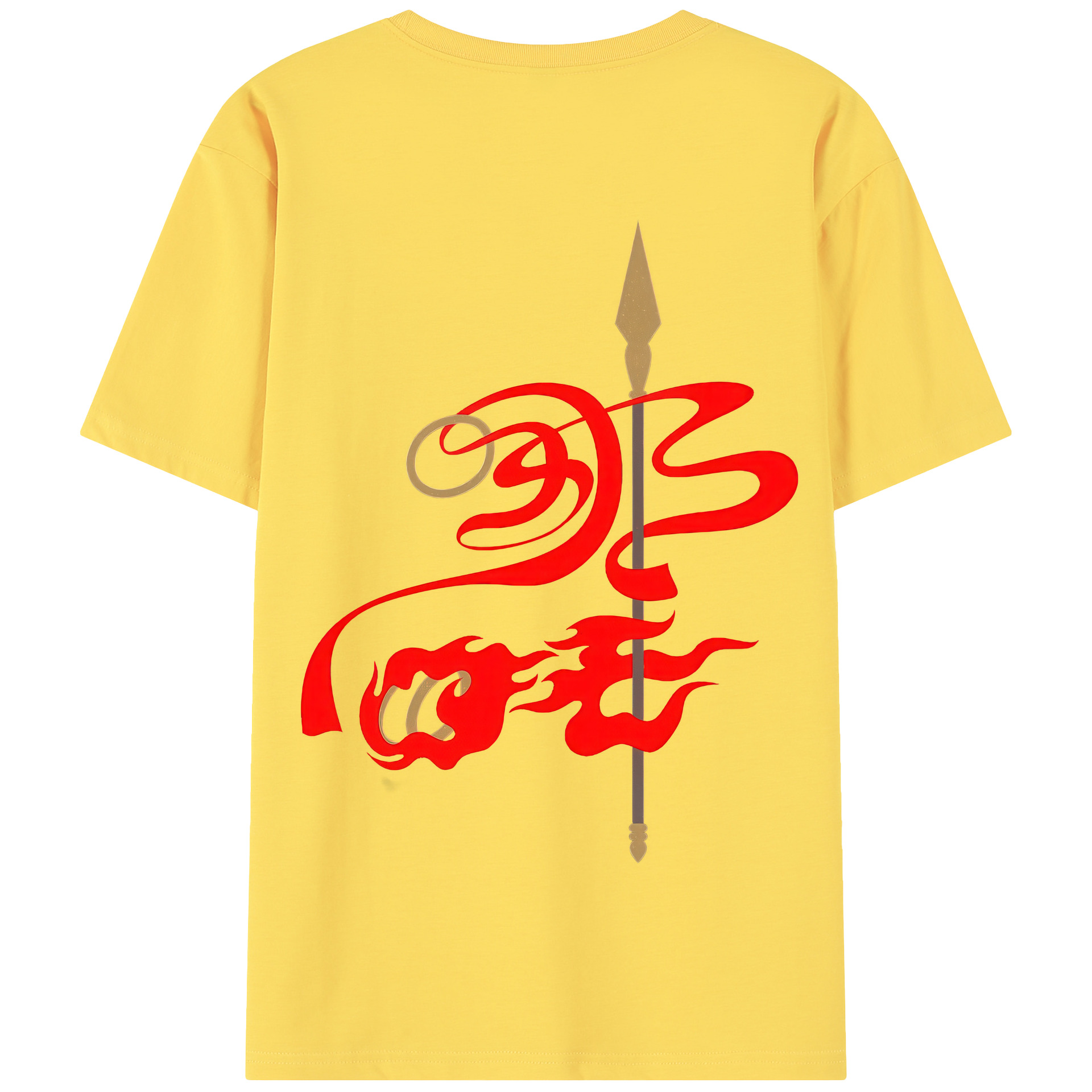 （画像用） Ne Zha 2 ナタ 魔童の大暴れ 綿100％半袖Tシャツ（背面プリント）
